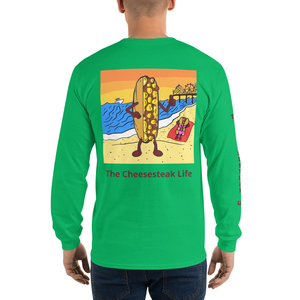 Long Sleeve Shirt - Cheesesteak Life - Amigo Dan - Cheesey Beach - TCL on arm - Image 16