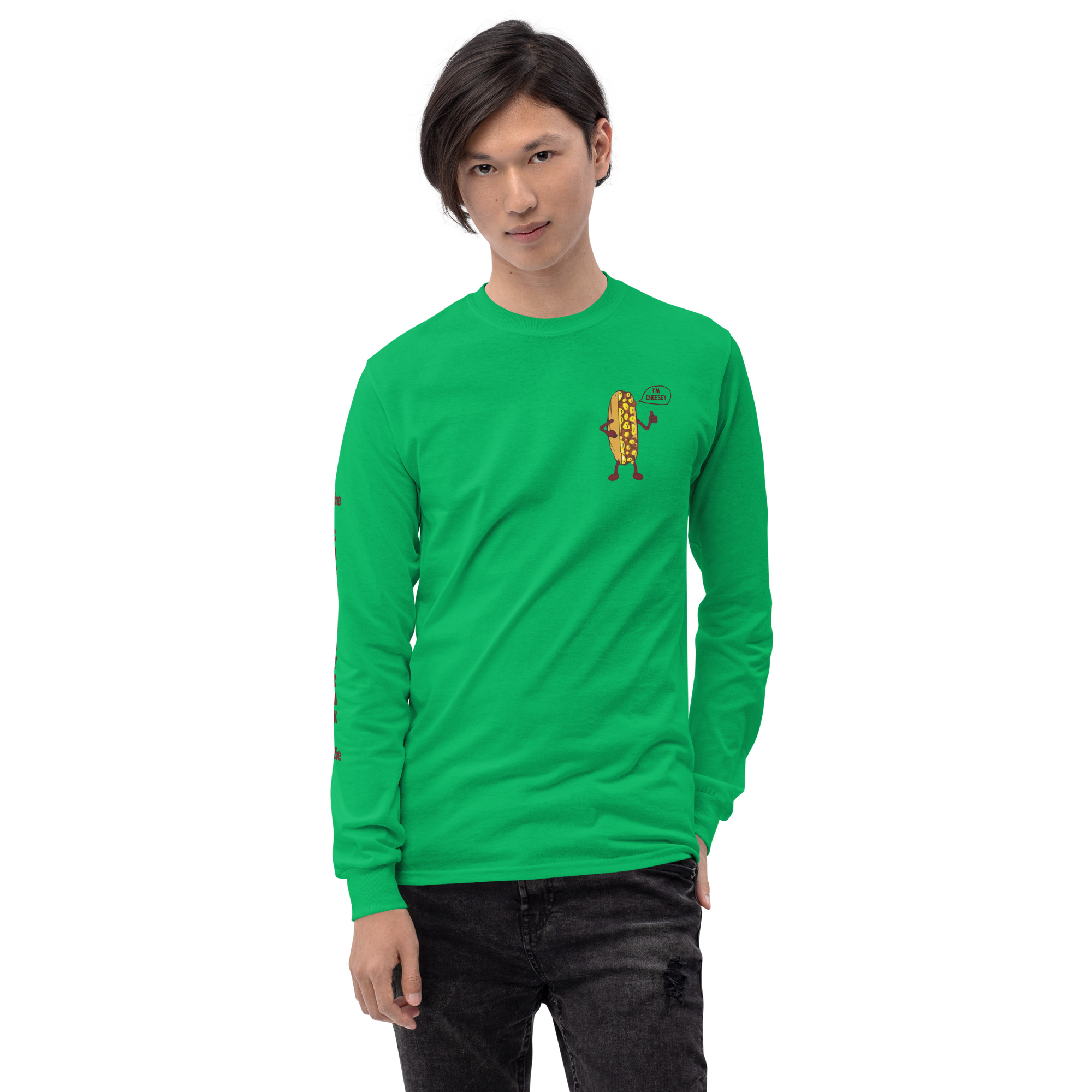 Long Sleeve T-Shirt - Cheesesteak Life - Amigo Dan - Cheesey Beach on back - TCL on arm - Image 10