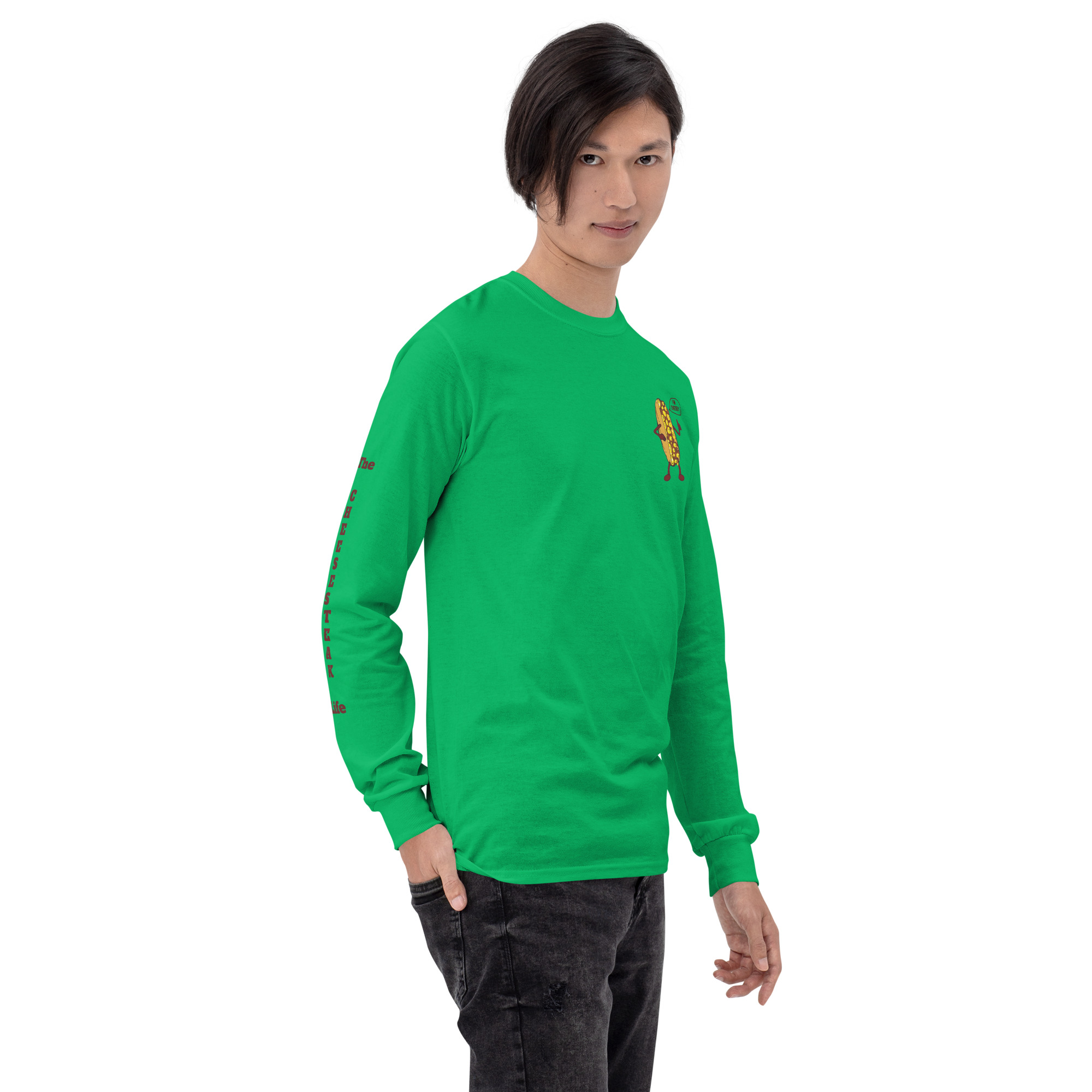 Long Sleeve T-Shirt - Cheesesteak Life - Amigo Dan - Cheesey Beach on back - TCL on arm - Image 12
