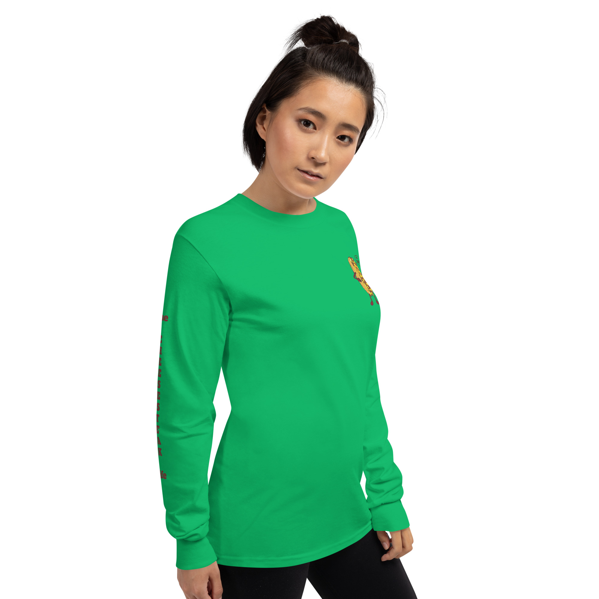 Long Sleeve Shirt - Cheesesteak Life - Amigo Dan - Cheesey Fishnet Stockings on back - TCL on arm - Image 15