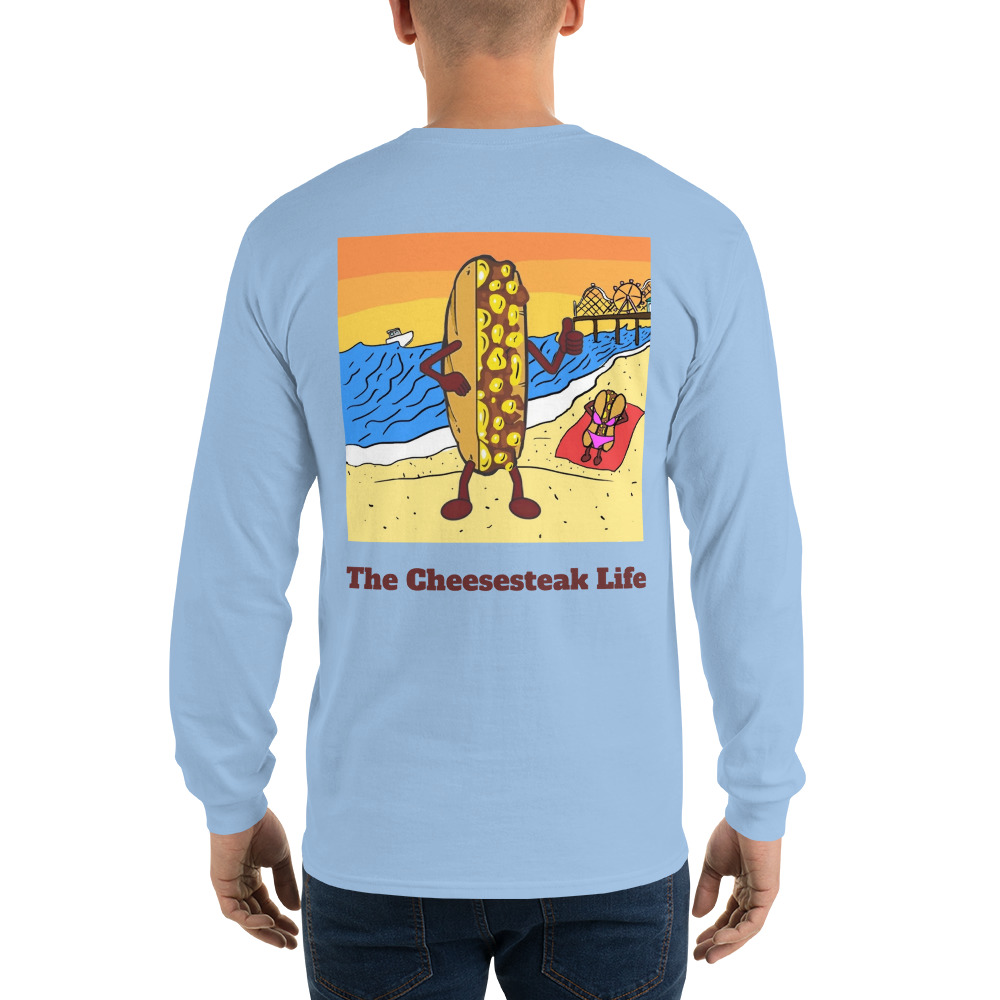 Long Sleeve T-Shirt - Cheesesteak Life - Amigo Dan - Cheesey Beach - Image 22
