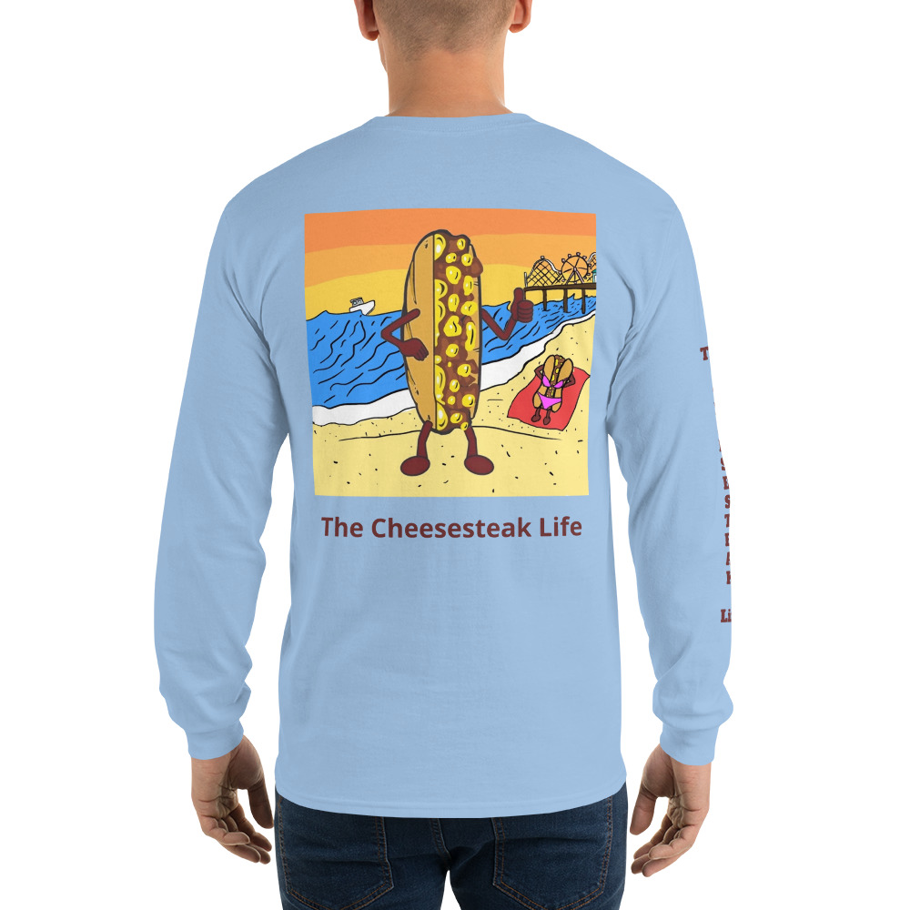 Long Sleeve Shirt - Cheesesteak Life - Amigo Dan - Cheesey Beach - TCL on arm - Image 24