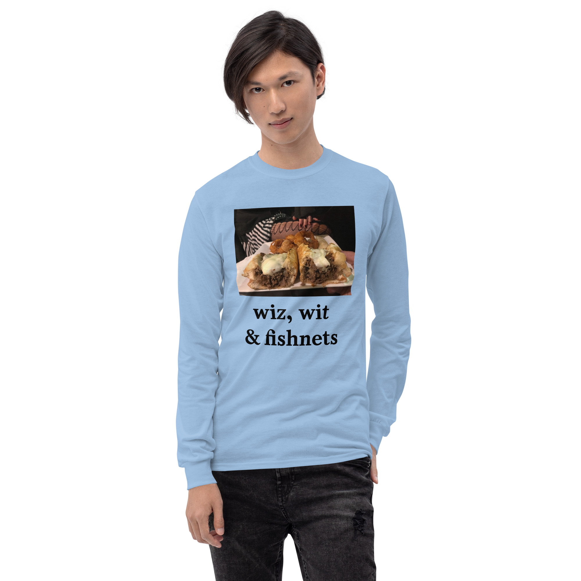 Long Sleeve Shirt - Cheesesteak Life - Cheesey Fishnet Stockings - Image 8