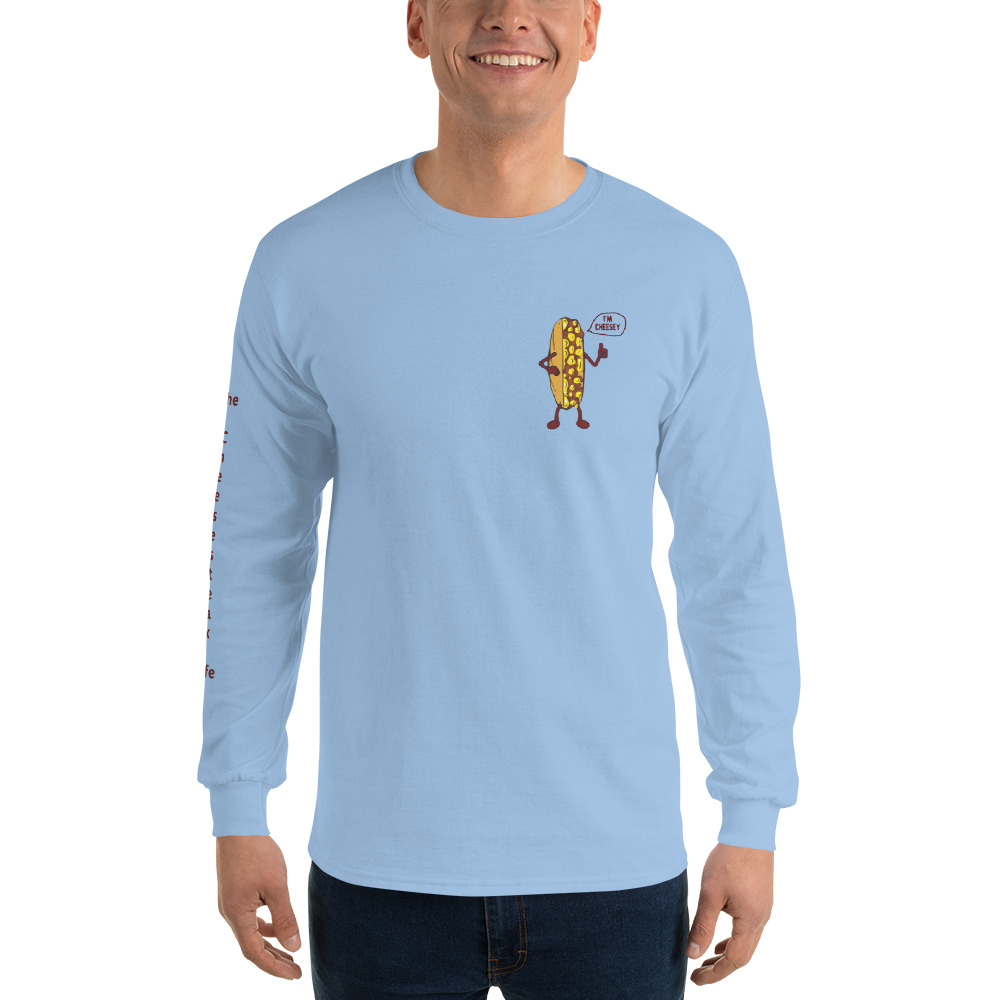 Long Sleeve T-Shirt - Cheesesteak Life - Amigo Dan - Cheesey Beach - TCL on arm - Image 25