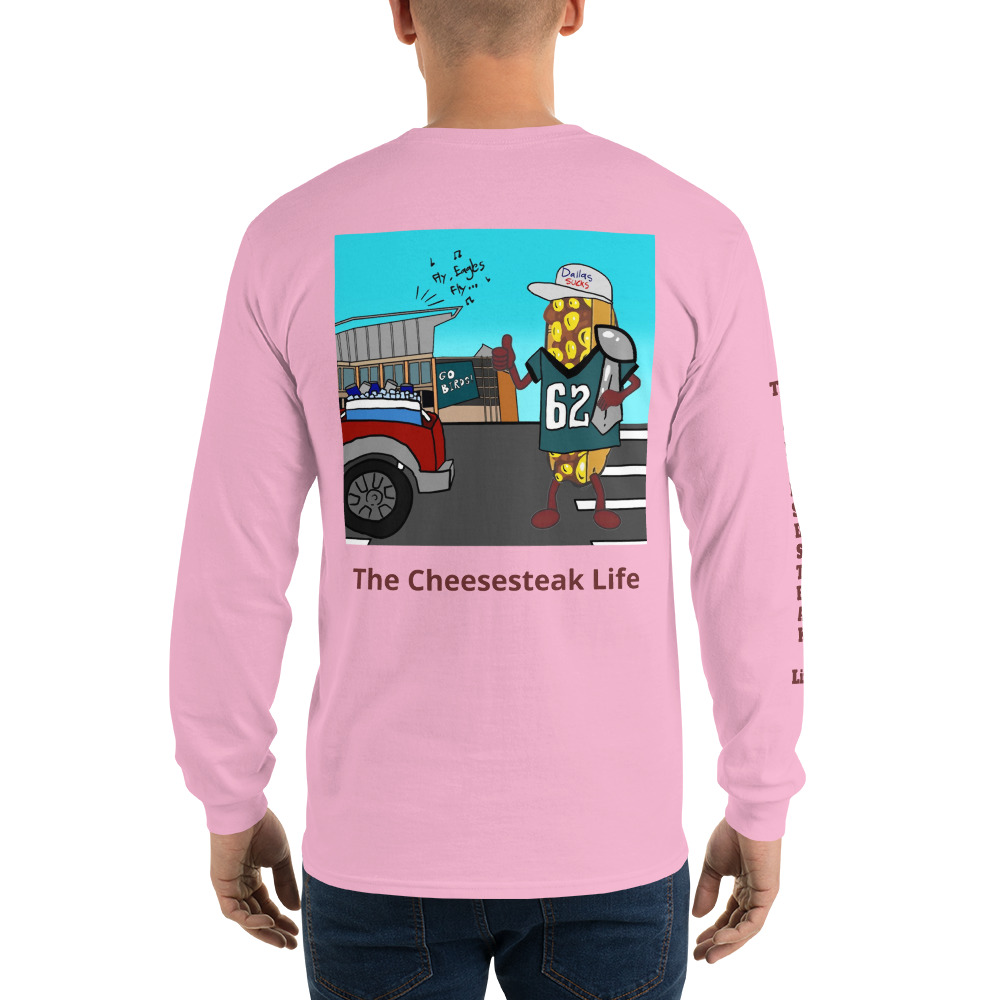 Long Sleeve Shirt - Cheesesteak Life - Amigo Dan - Cheesey Eagles Fan on back - TCL on arm - Image 23