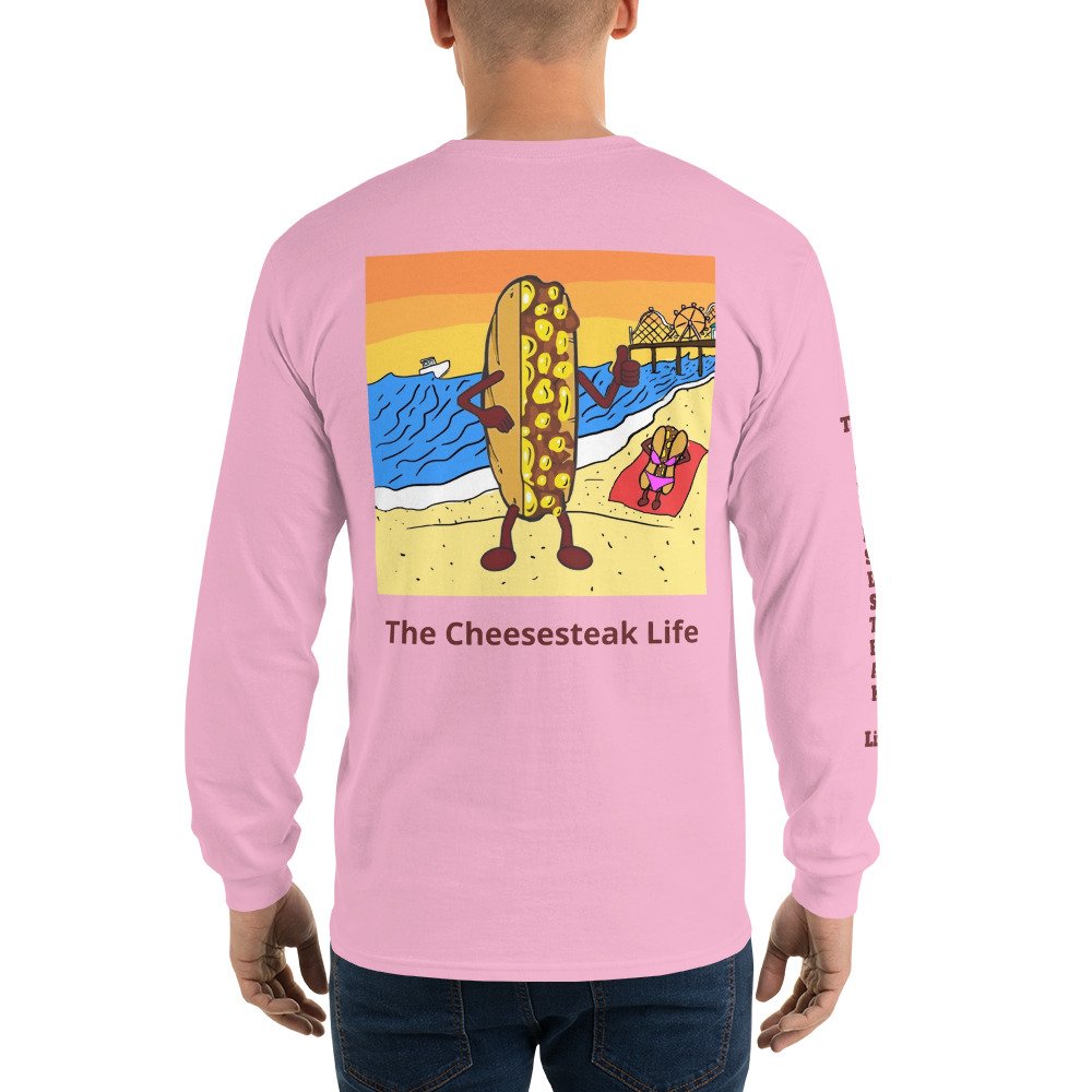 Long Sleeve Shirt - Cheesesteak Life - Amigo Dan - Cheesey Beach - TCL on arm - Image 28