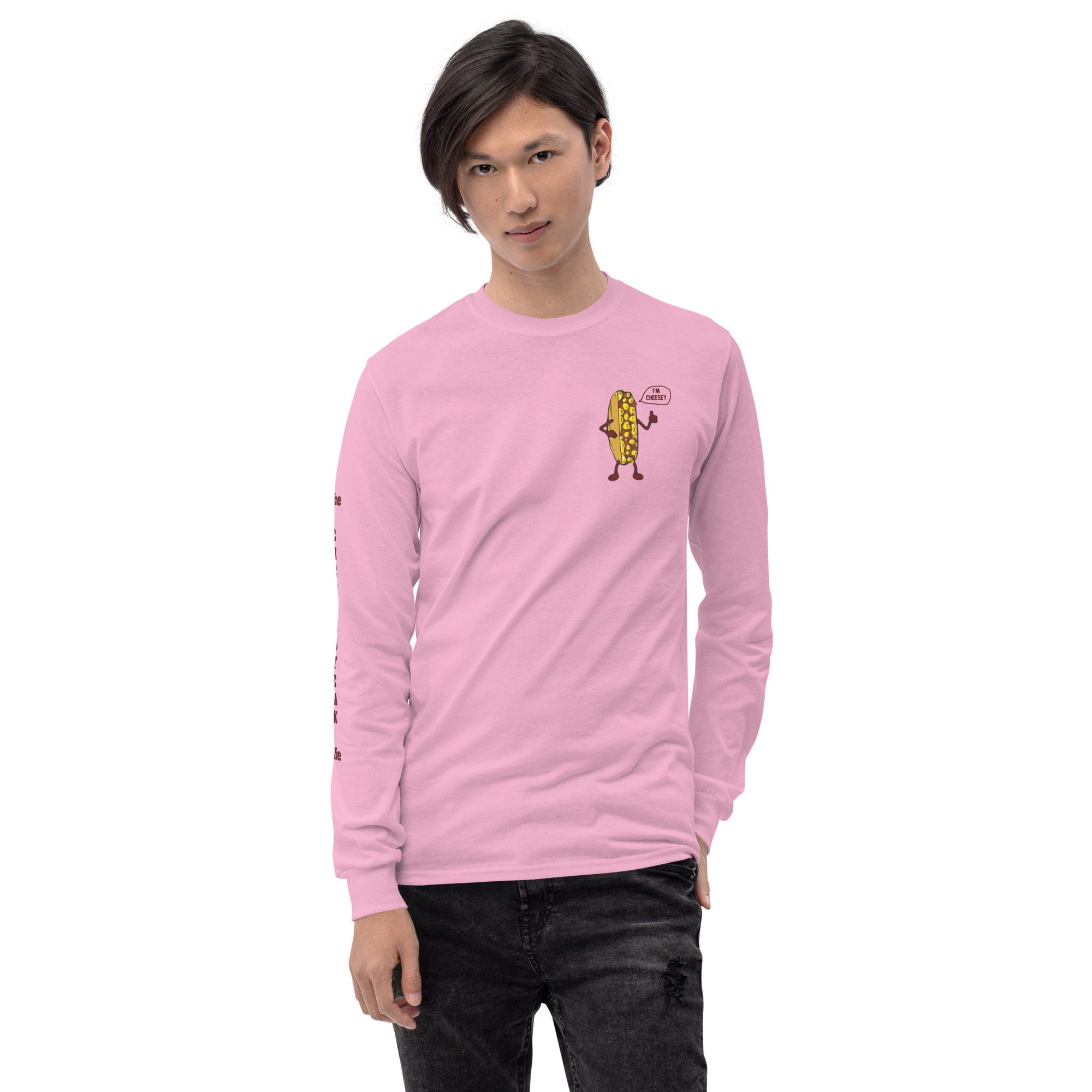 Long Sleeve T-Shirt - Cheesesteak Life - Amigo Dan - Cheesey Beach on back - TCL on arm - Image 19