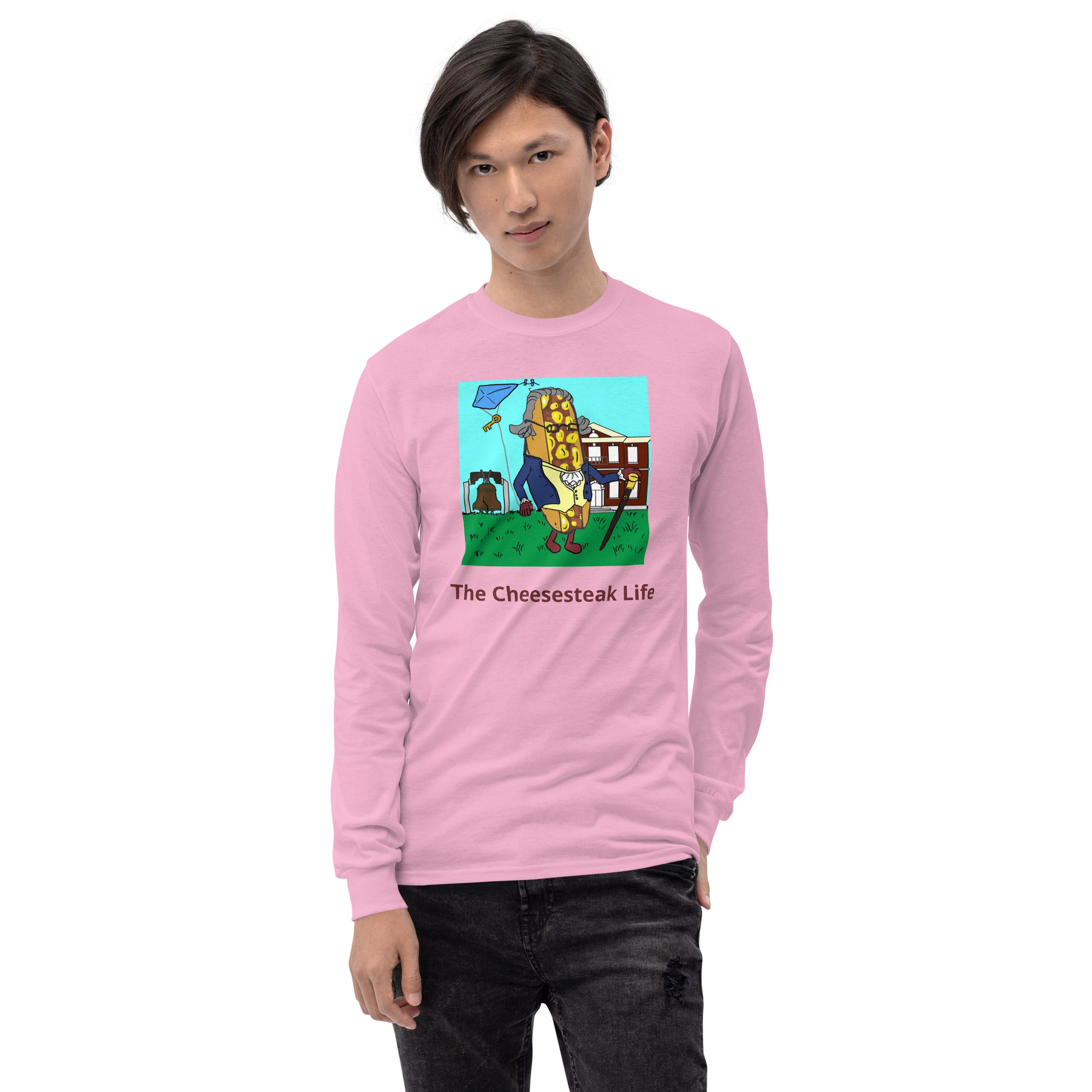 Long Sleeve T-Shirt - Cheesesteak Life - Cheesey History - Image 8