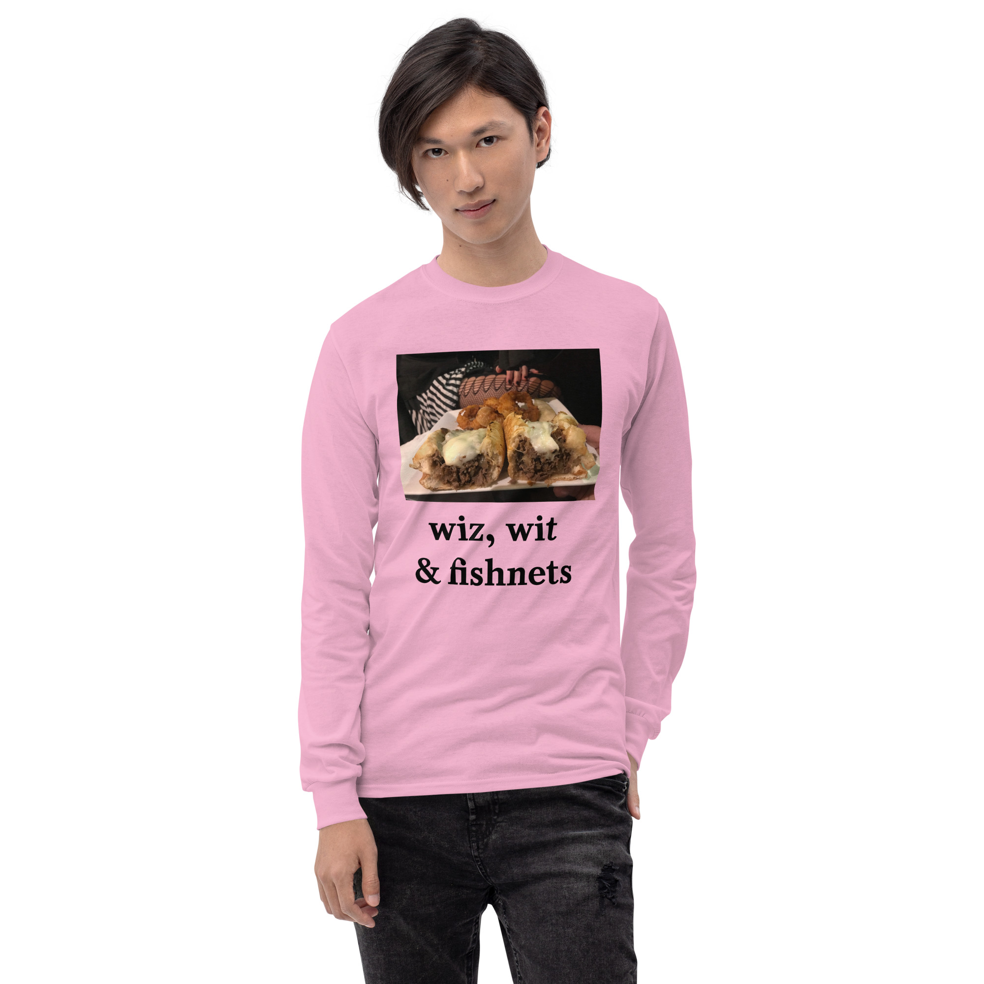 Long Sleeve Shirt - Cheesesteak Life - Cheesey Fishnet Stockings - Image 9
