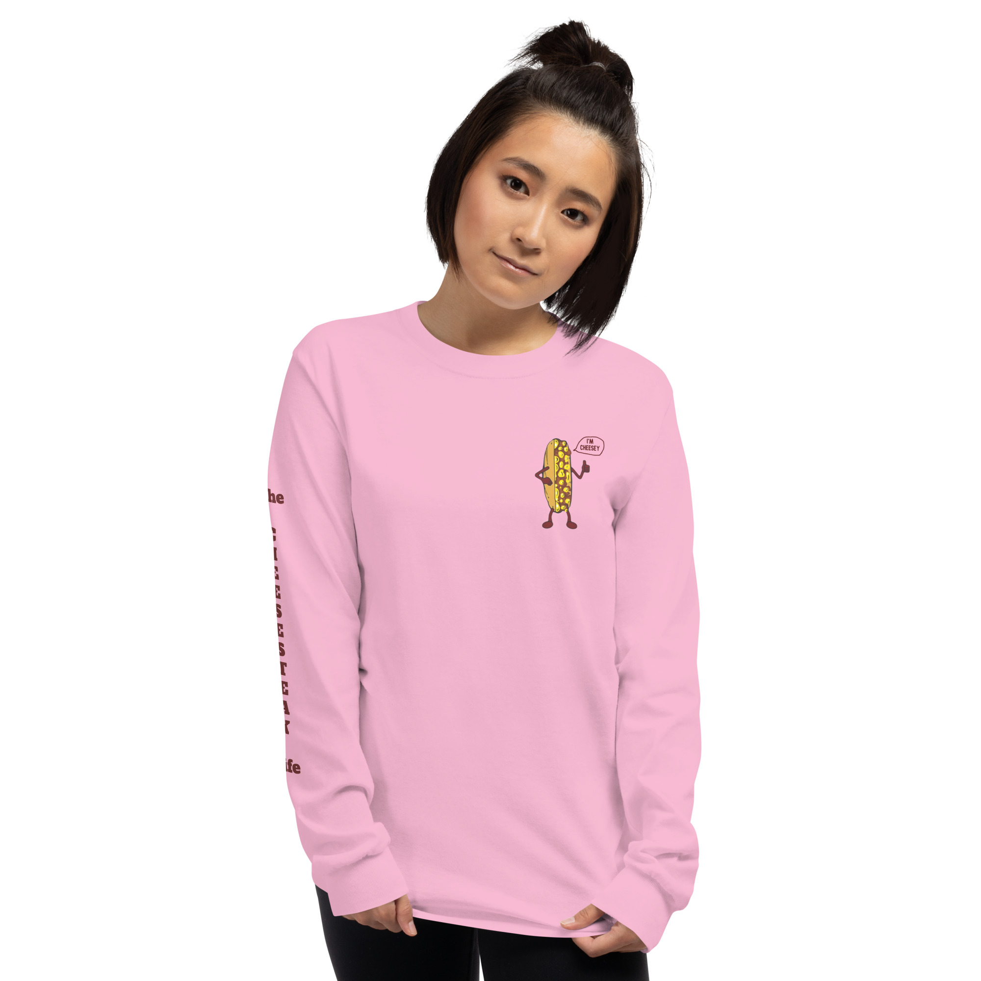 Long Sleeve Shirt - Cheesesteak Life - Amigo Dan - Cheesey Fishnet Stockings on back - TCL on arm - Image 22