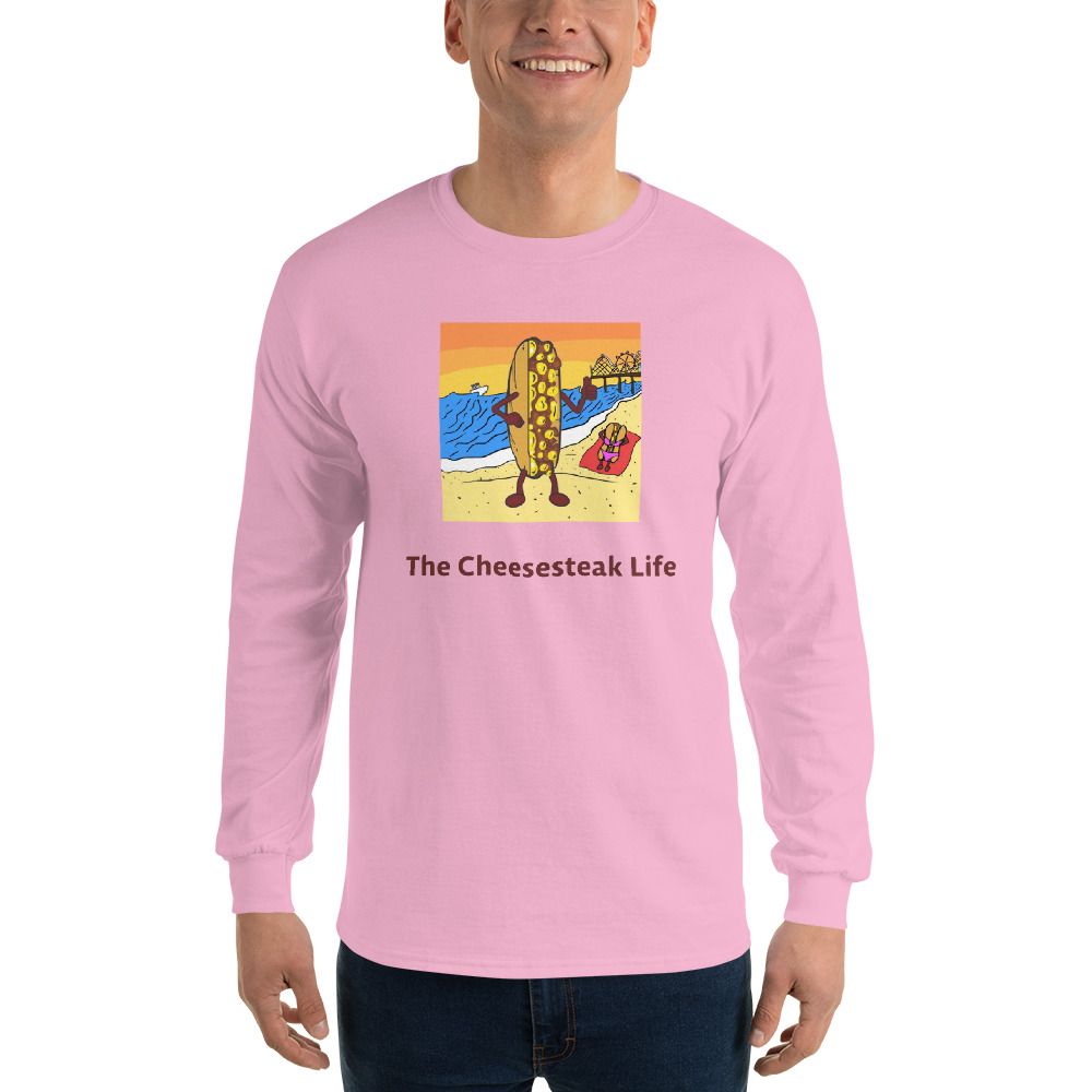 Long Sleeve Shirt - Cheesesteak Life - Cheesey Beach - Image 13