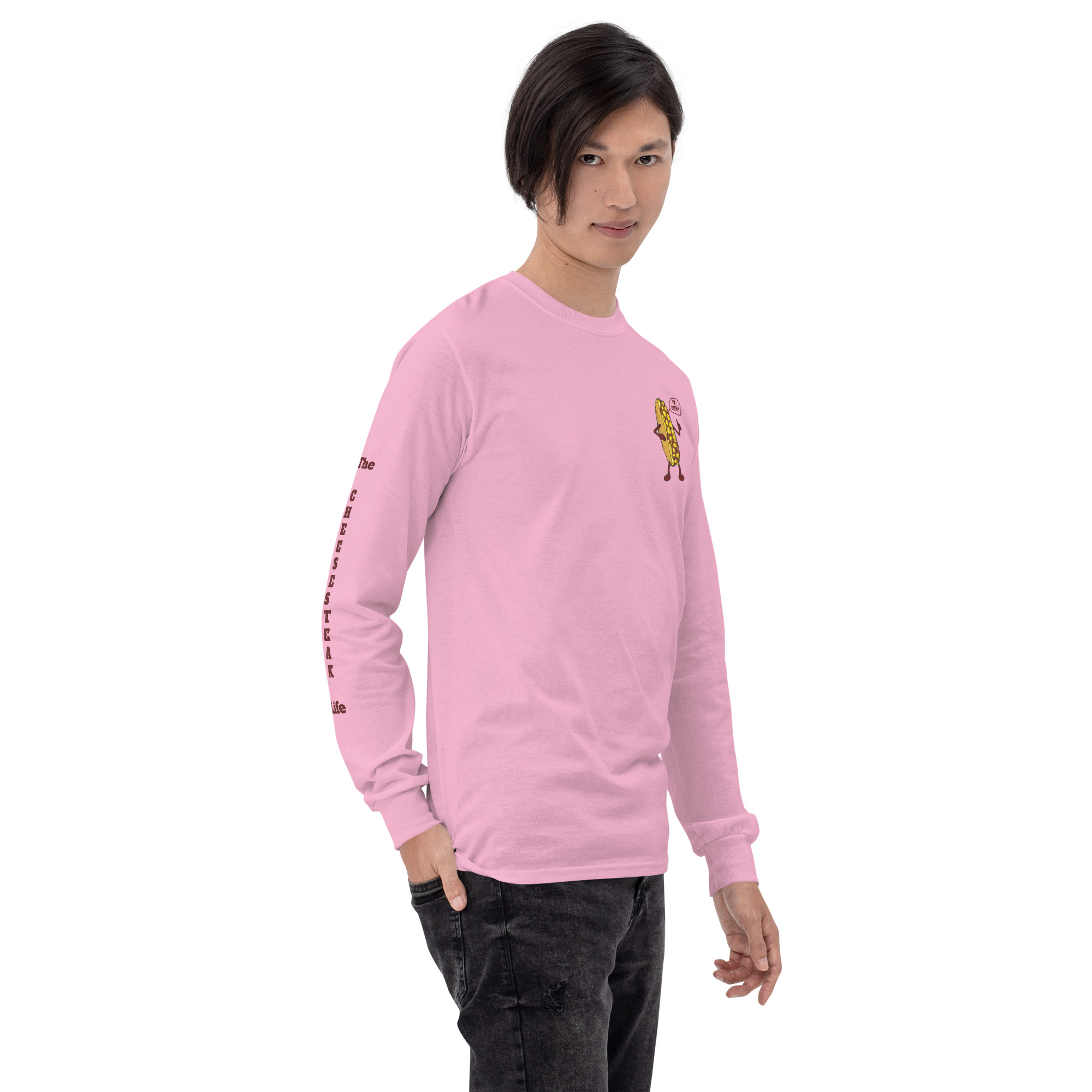 Long Sleeve T-Shirt - Cheesesteak Life - Amigo Dan - Cheesey Beach on back - TCL on arm - Image 21