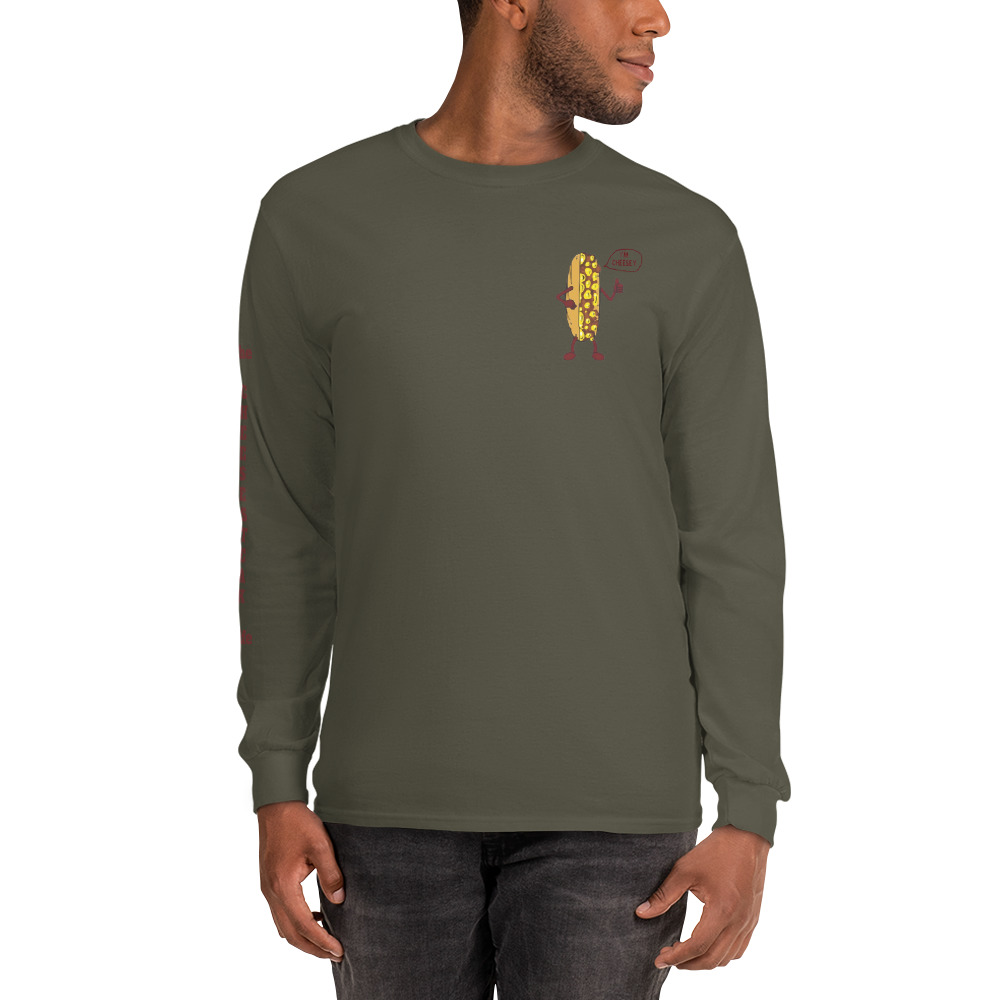 Long Sleeve T-Shirt - Cheesesteak Life - Amigo Dan - Mr. Cheesey on back - TCL on arm - Image 13