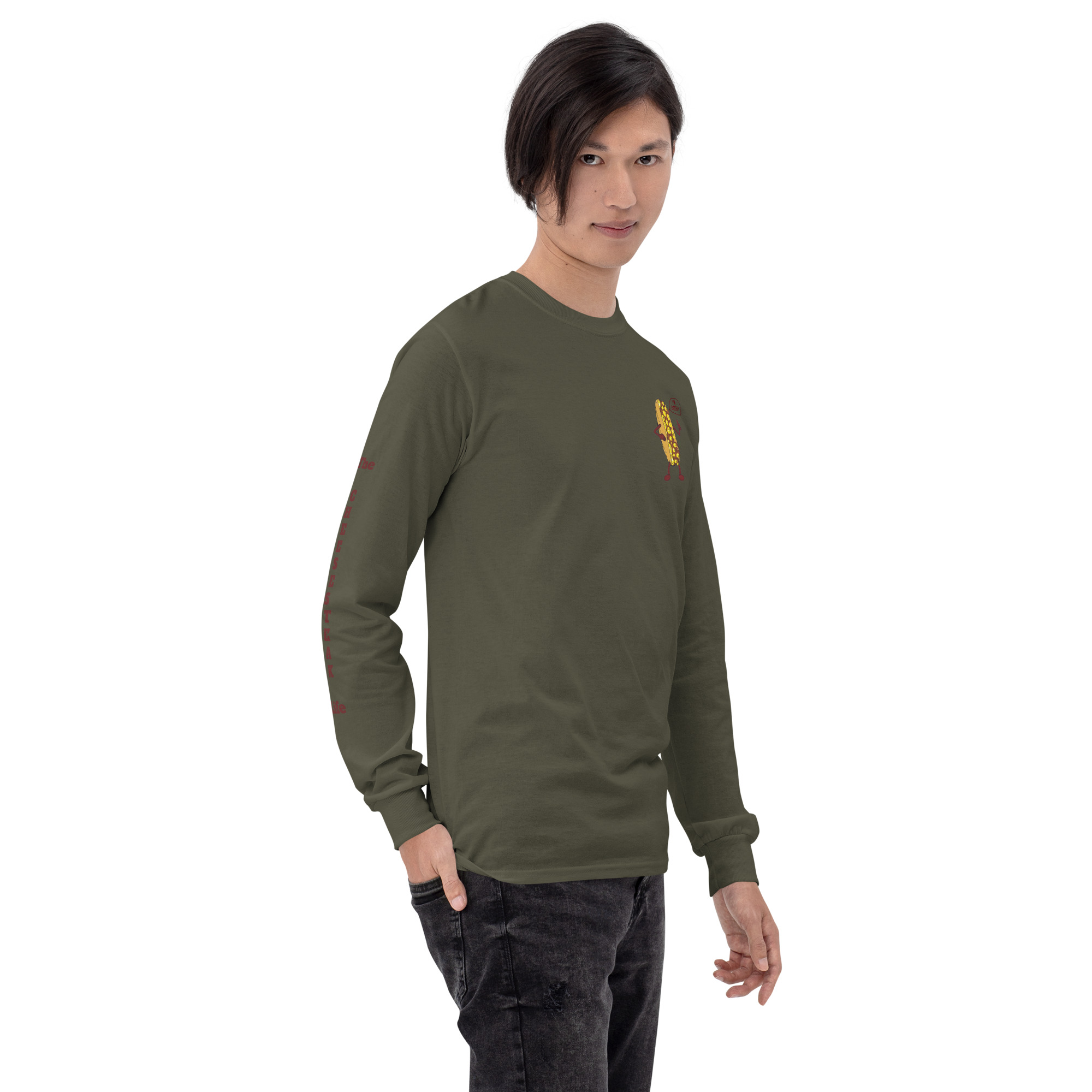 Long Sleeve T-Shirt - Cheesesteak Life - Amigo Dan - Cheesey Beach on back - TCL on arm - Image 9