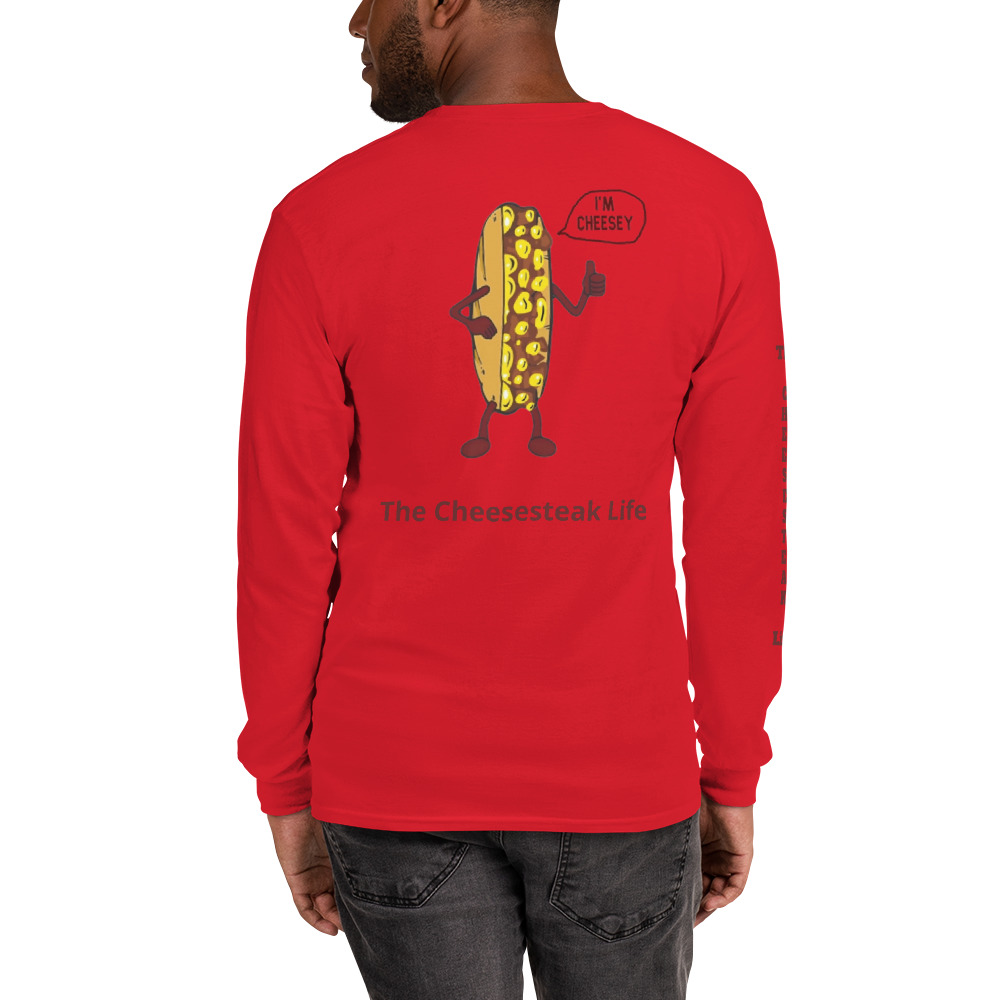 Long Sleeve T-Shirt - Cheesesteak Life - Amigo Dan - Mr. Cheesey on back - TCL on arm - Image 6