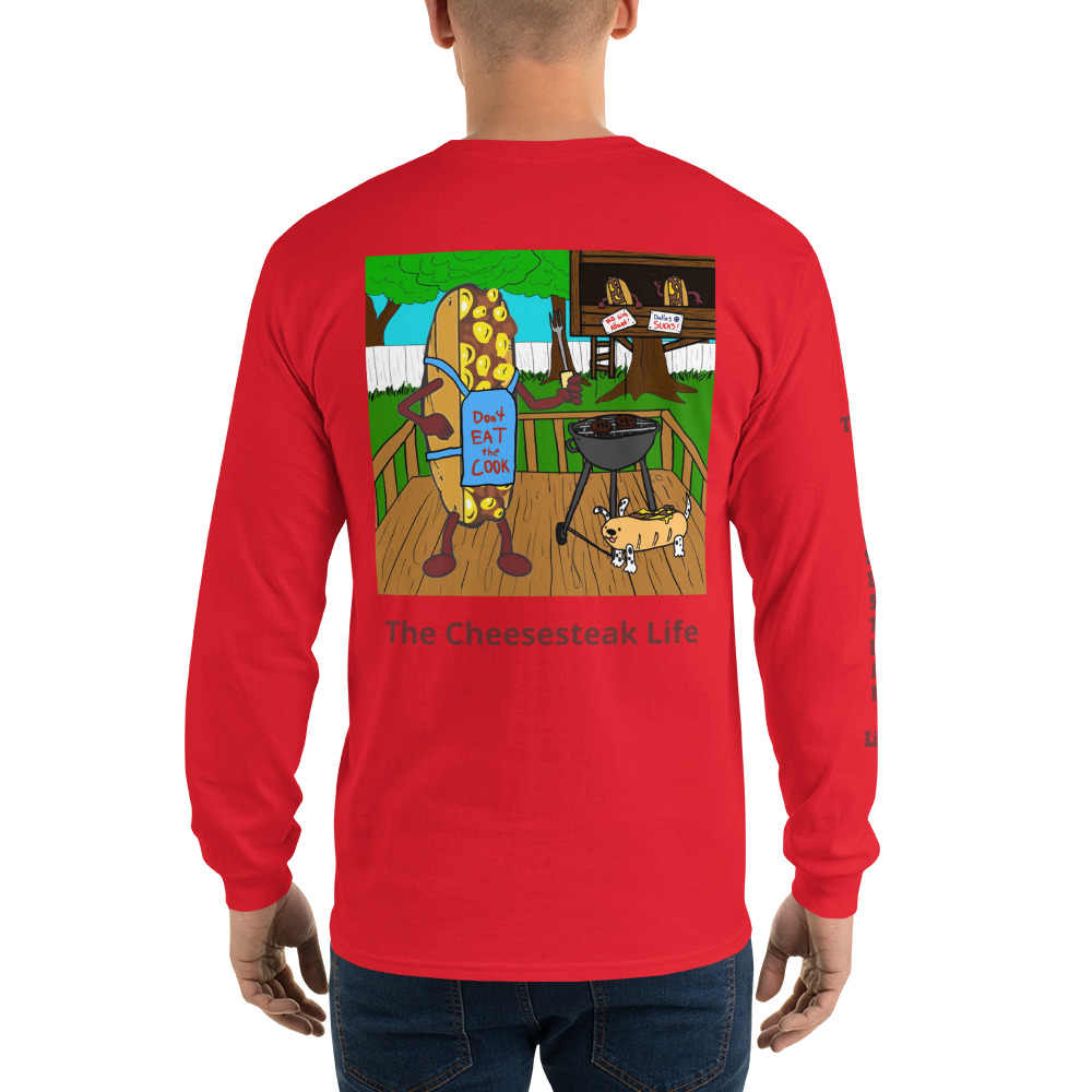 Long Sleeve Shirt - Cheesesteak Life - Amigo Dan - Cheesey Bar-B-Que on back - TCL on arm - Image 5
