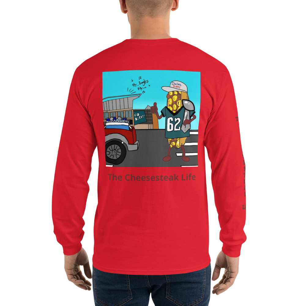 Long Sleeve Shirt - Cheesesteak Life - Amigo Dan - Cheesey Eagles Fan on back - TCL on arm - Image 8