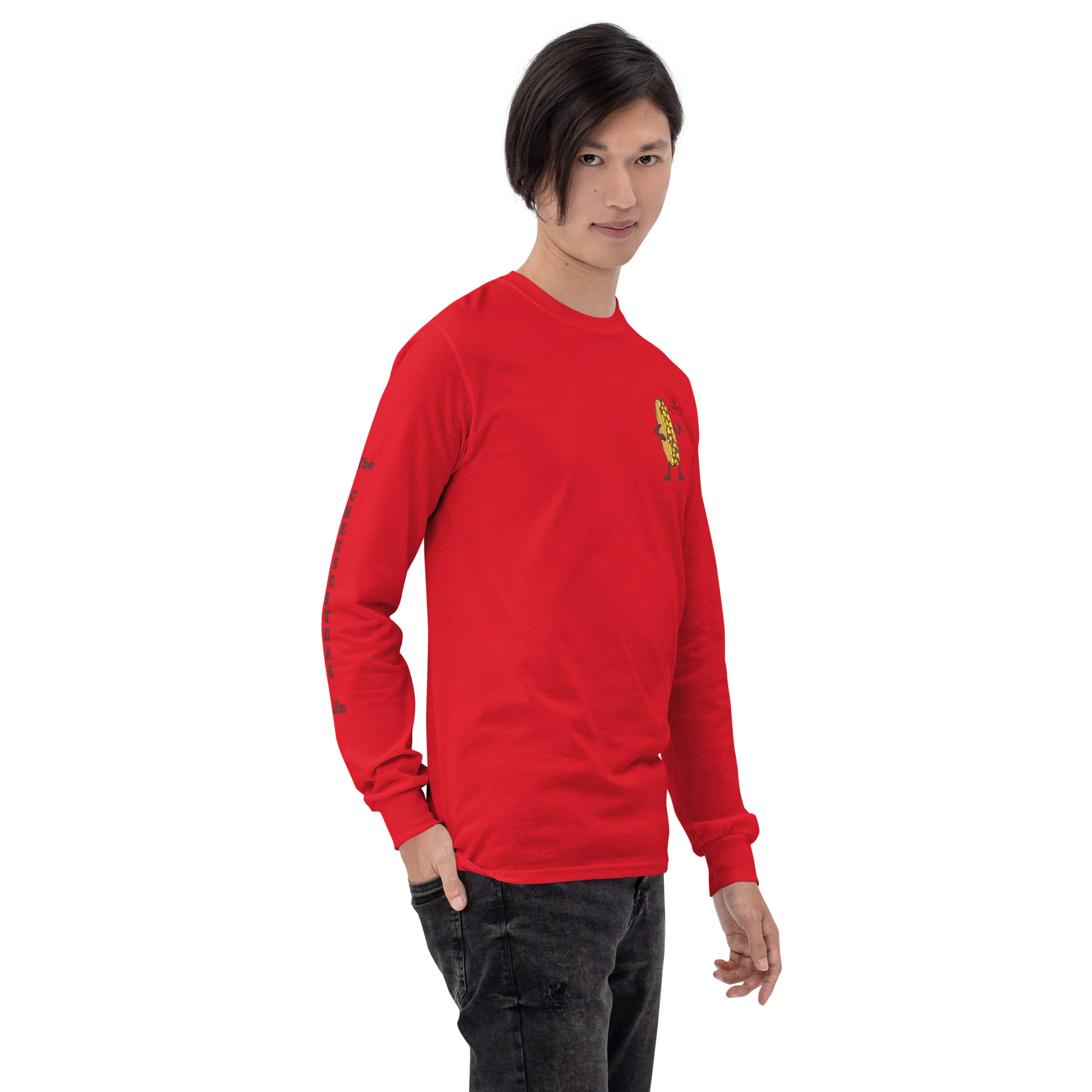 Long Sleeve T-Shirt - Cheesesteak Life - Amigo Dan - Cheesey Beach on back - TCL on arm - Image 6