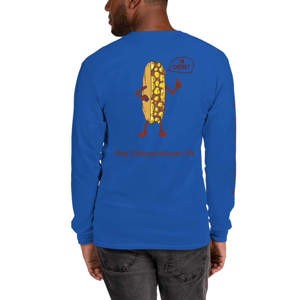 Long Sleeve T-Shirt - Cheesesteak Life - Amigo Dan - Mr. Cheesey on back - TCL on arm - Image 10