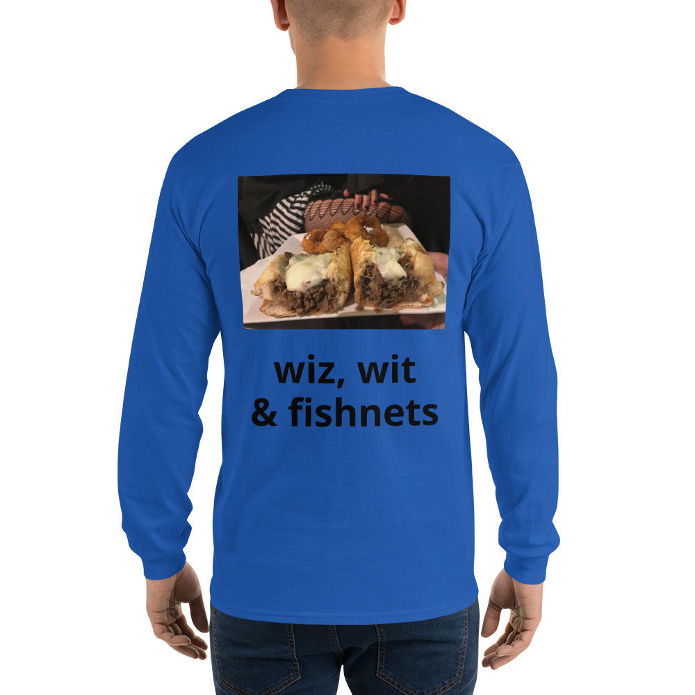 Long Sleeve Shirt - Cheesesteak Life - Amigo Dan - Cheesey Fishnet Stockings on back - Image 6