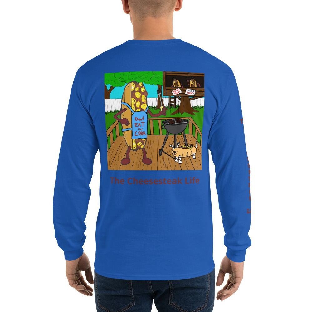 Long Sleeve Shirt - Cheesesteak Life - Amigo Dan - Cheesey Bar-B-Que on back - TCL on arm - Image 8