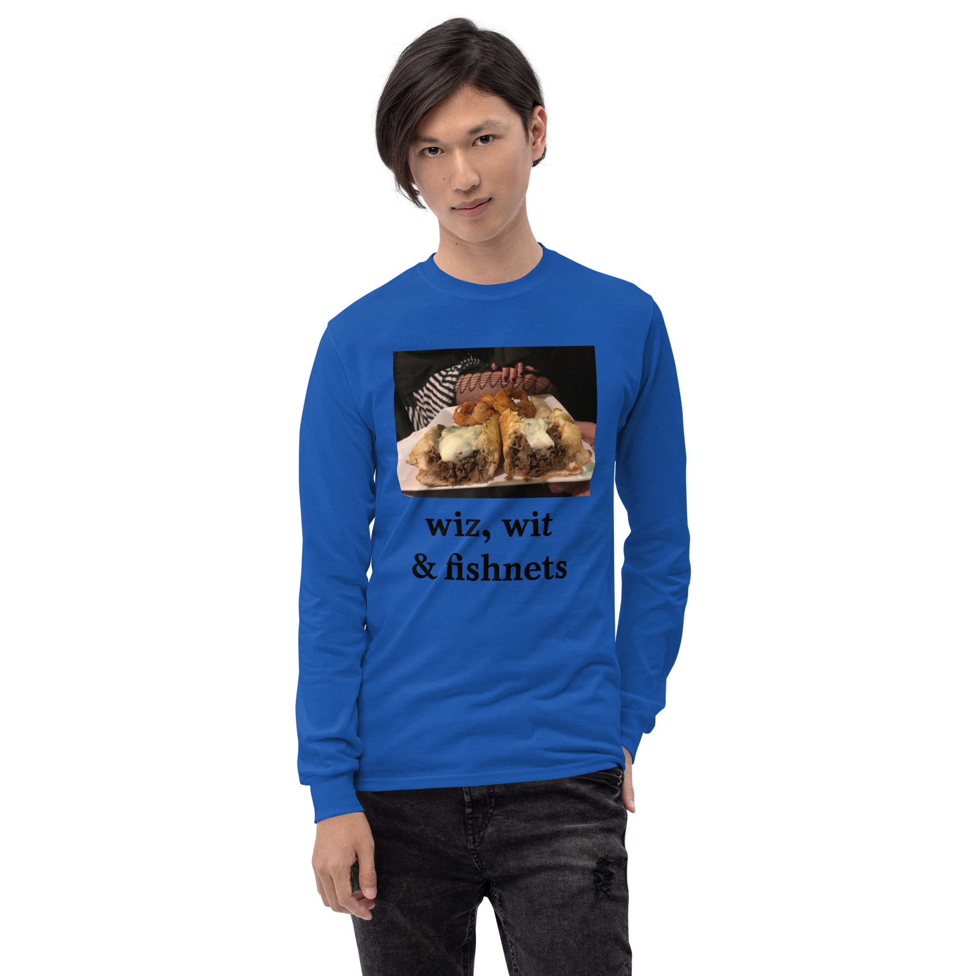 Long Sleeve Shirt - Cheesesteak Life - Cheesey Fishnet Stockings - Image 4