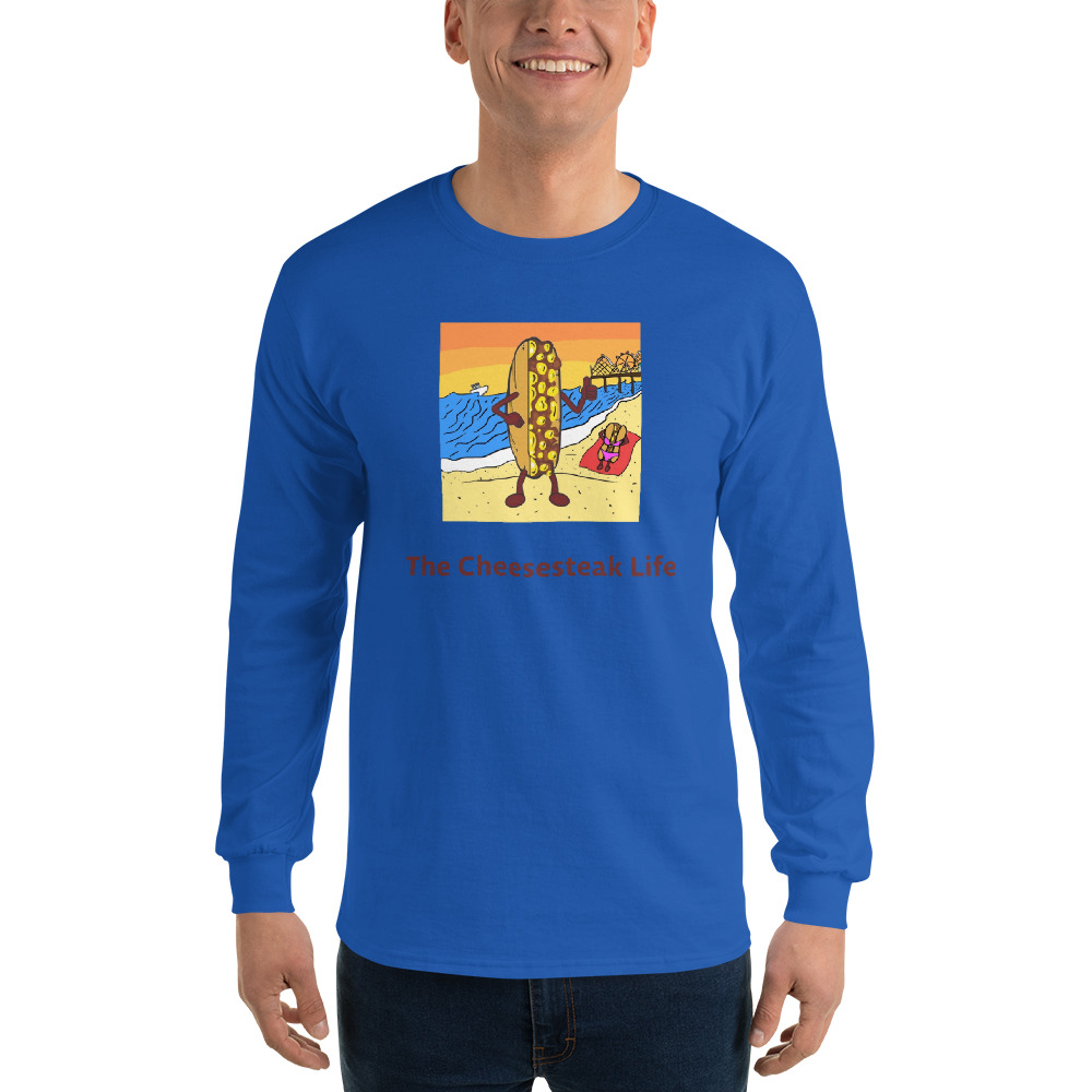 Long Sleeve Shirt - Cheesesteak Life - Cheesey Beach - Image 5
