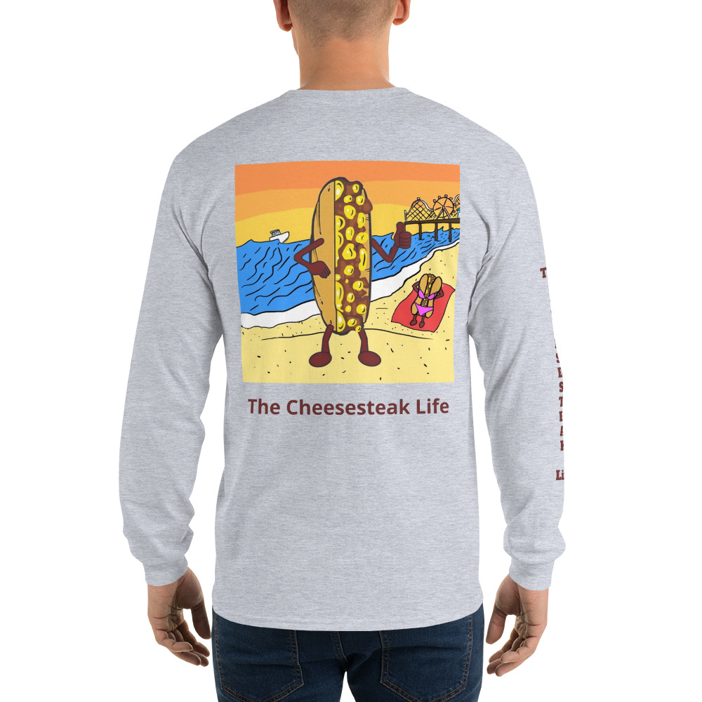 Long Sleeve Shirt - Cheesesteak Life - Amigo Dan - Cheesey Beach - TCL on arm - Image 20