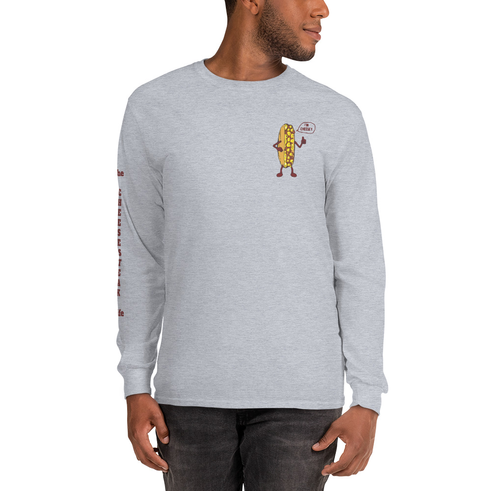 Long Sleeve T-Shirt - Cheesesteak Life - Amigo Dan - Mr. Cheesey on back - TCL on arm - Image 17