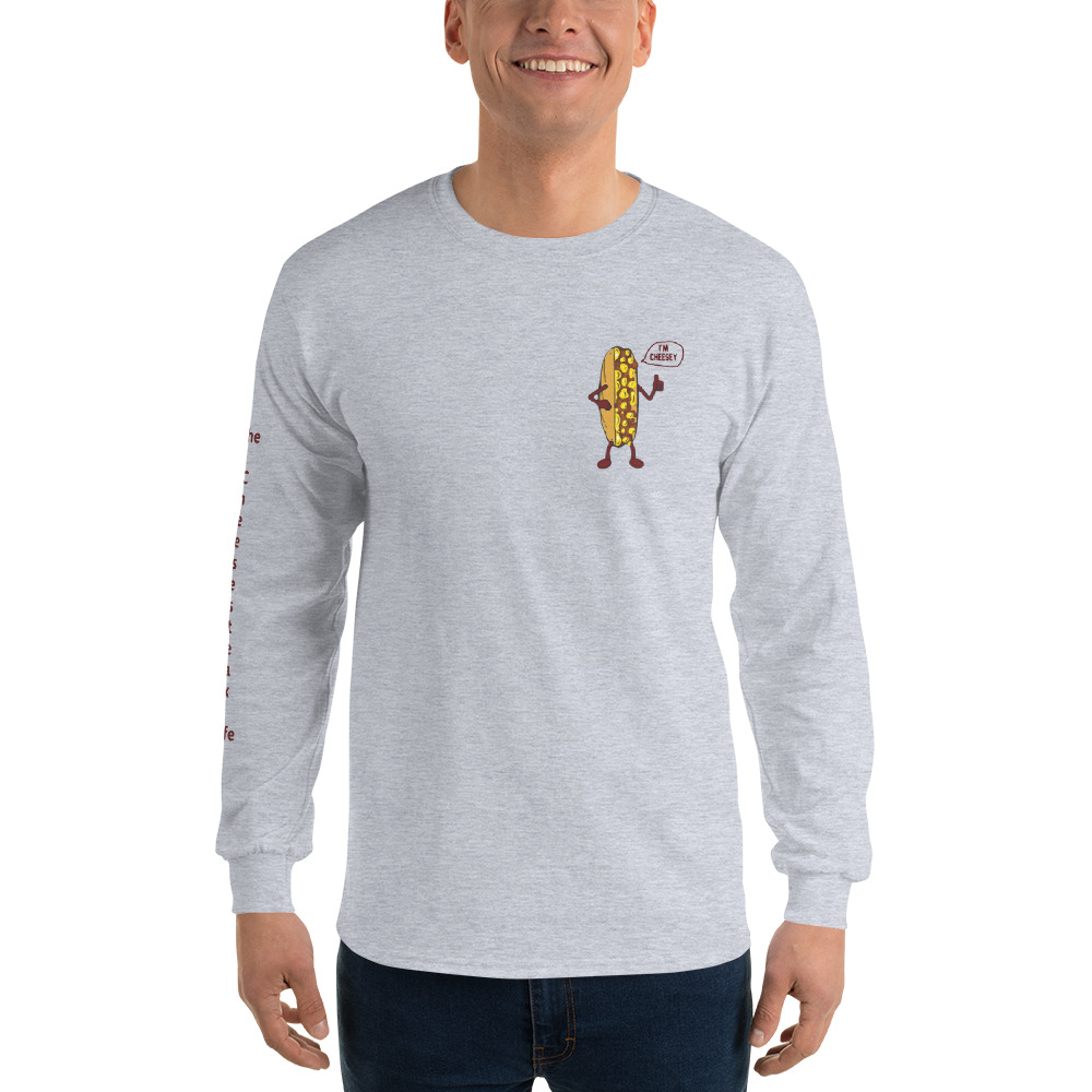 Long Sleeve T-Shirt - Cheesesteak Life - Amigo Dan - Cheesey Beach - TCL on arm - Image 21