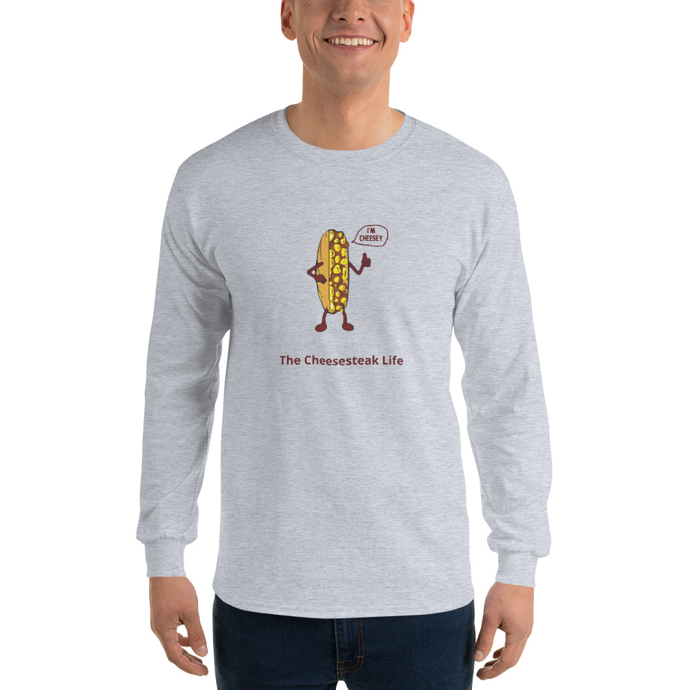 Long Sleeve Shirt - Cheesesteak Life - Mr. Cheesey - Image 5