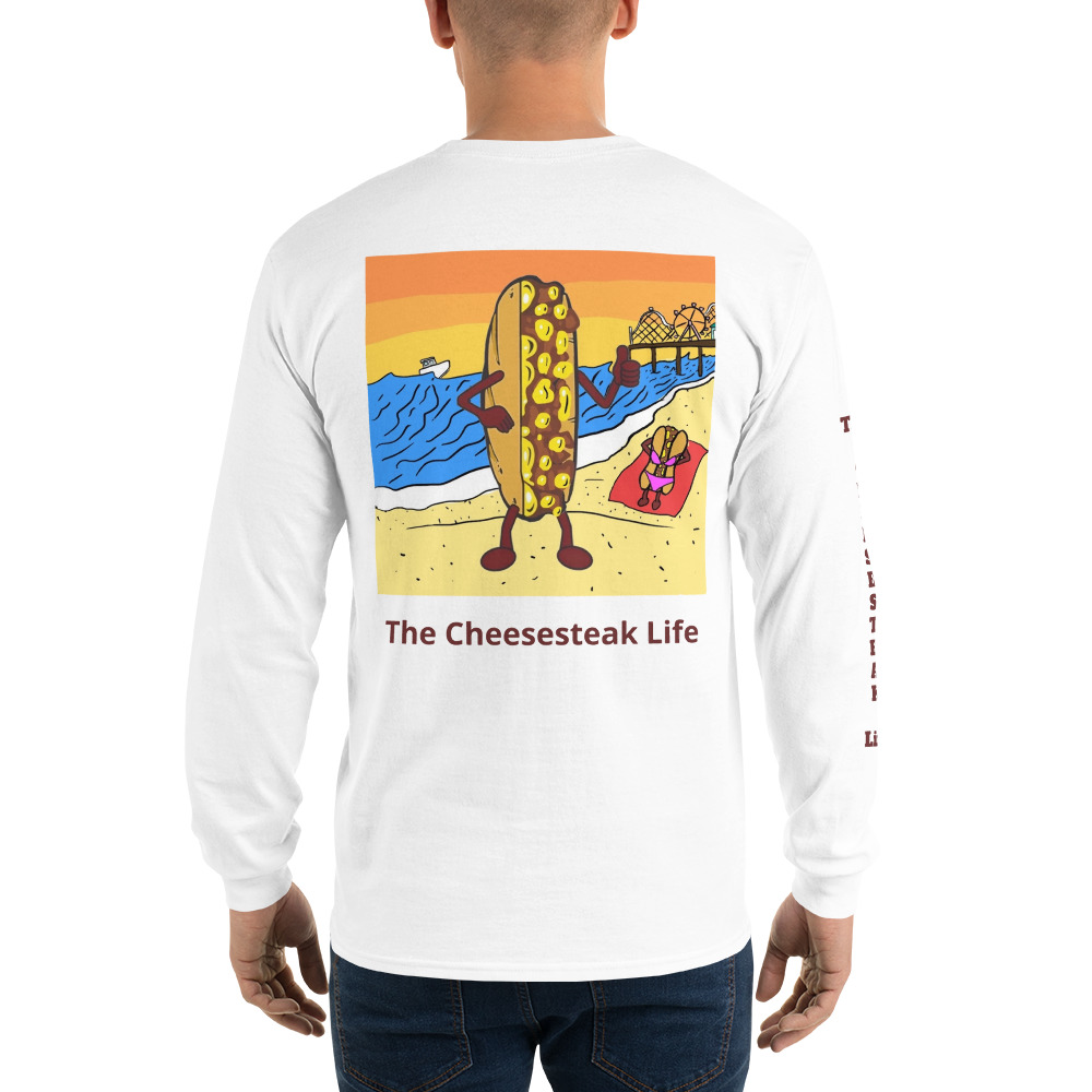 Long Sleeve Shirt - Cheesesteak Life - Amigo Dan - Cheesey Beach - TCL on arm - Image 32