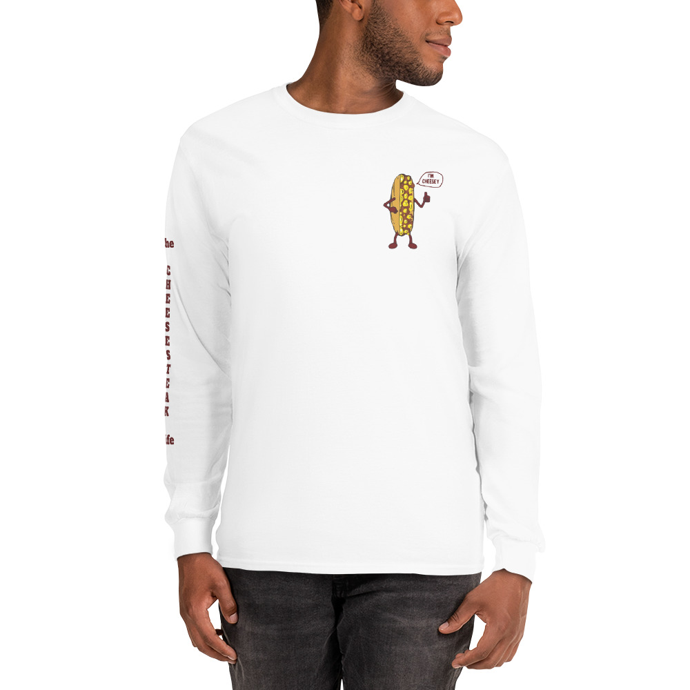 Long Sleeve T-Shirt - Cheesesteak Life - Amigo Dan - Mr. Cheesey on back - TCL on arm - Image 25