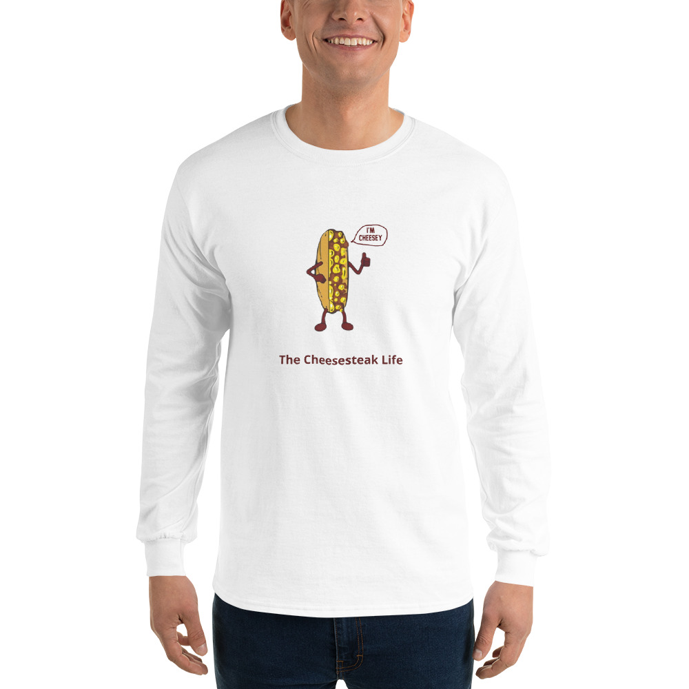 Long Sleeve Shirt - Cheesesteak Life - Mr. Cheesey - Image 8
