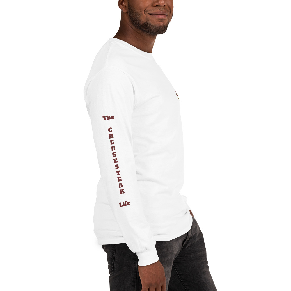 Long Sleeve T-Shirt - Cheesesteak Life - Amigo Dan - Mr. Cheesey on back - TCL on arm - Image 28