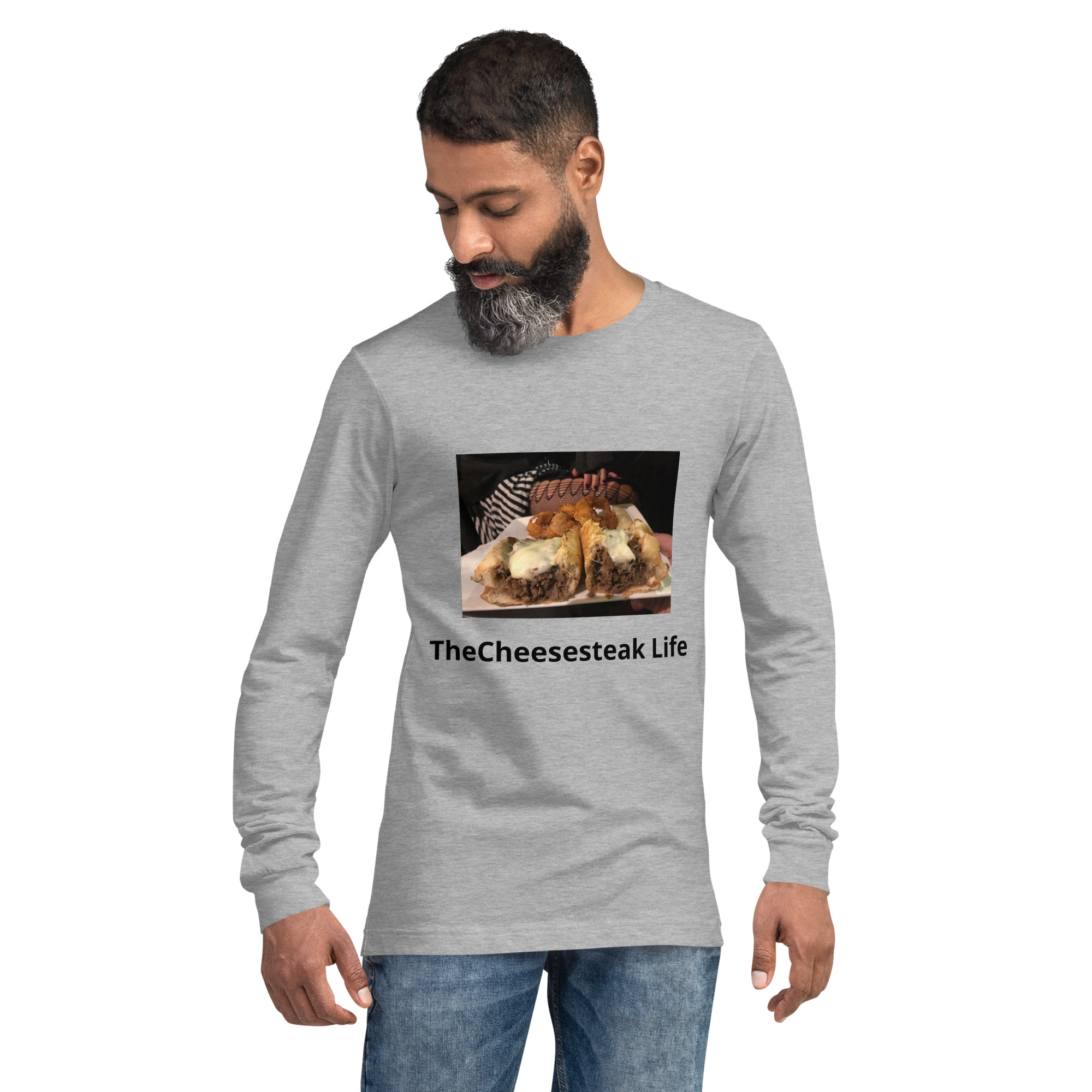 Long Sleeve Tee - Cheesesteak Life - Fishnet Stockings - Image 6