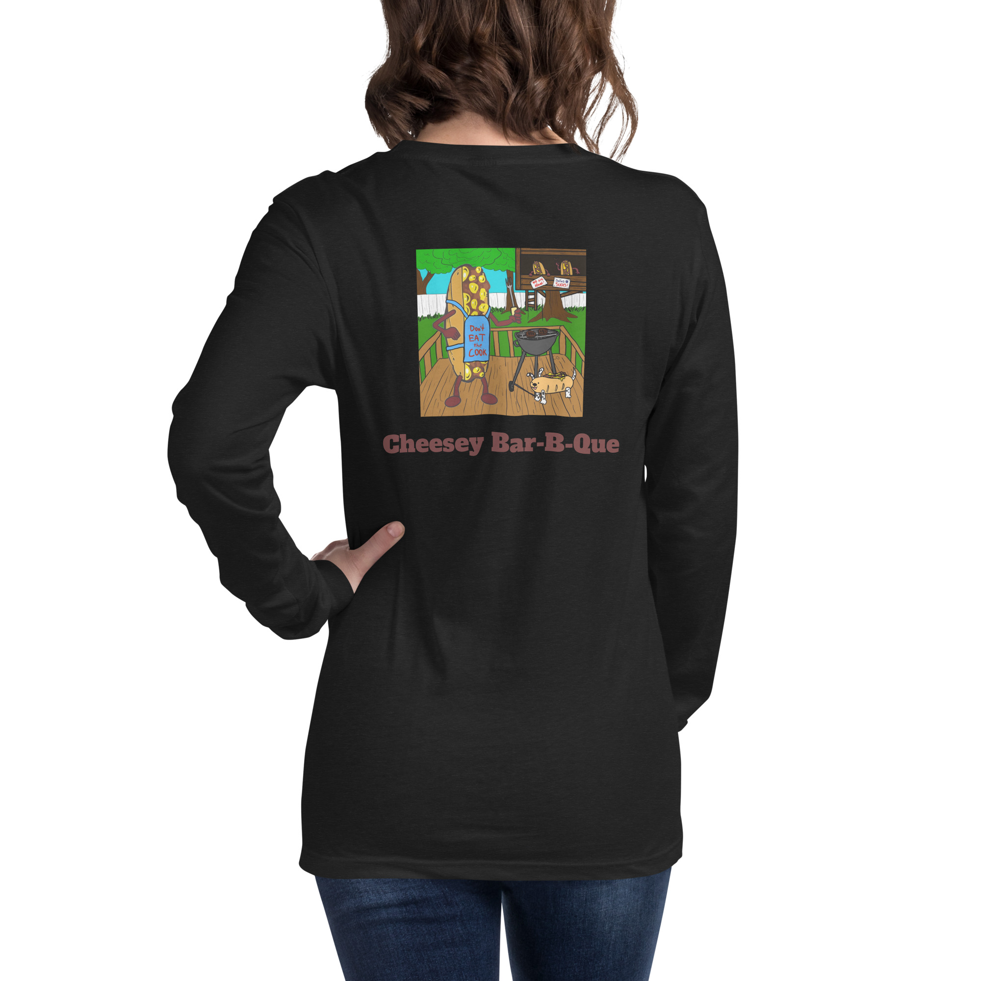 Long Sleeve Shirt - Cheesesteak Life - Amigo Dan - Cheesey Bar-B-Que - Image 2