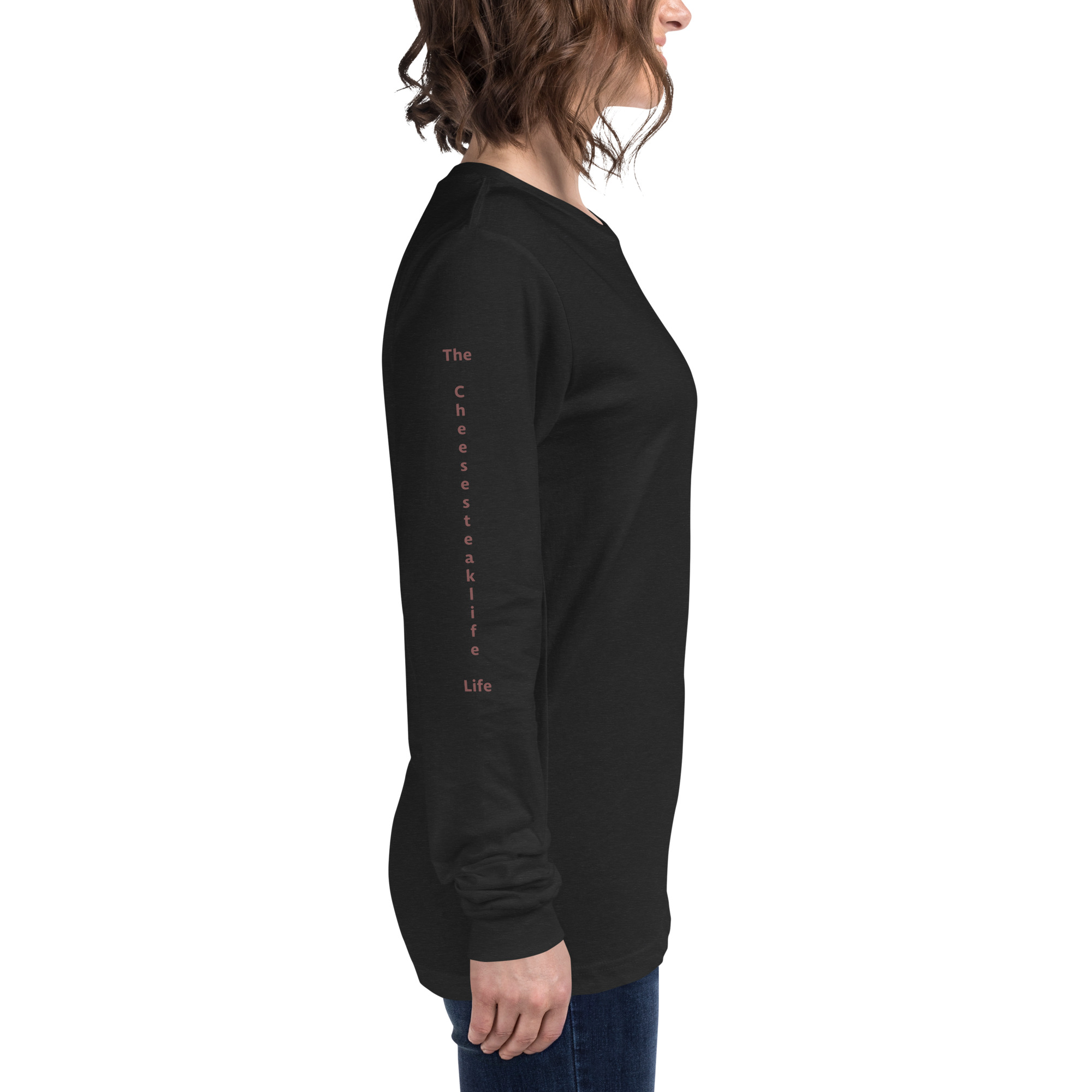 Long Sleeve T-Shirt - Cheesesteak Life - Amigo Dan - Cheesey History - TCL on arm - Image 3