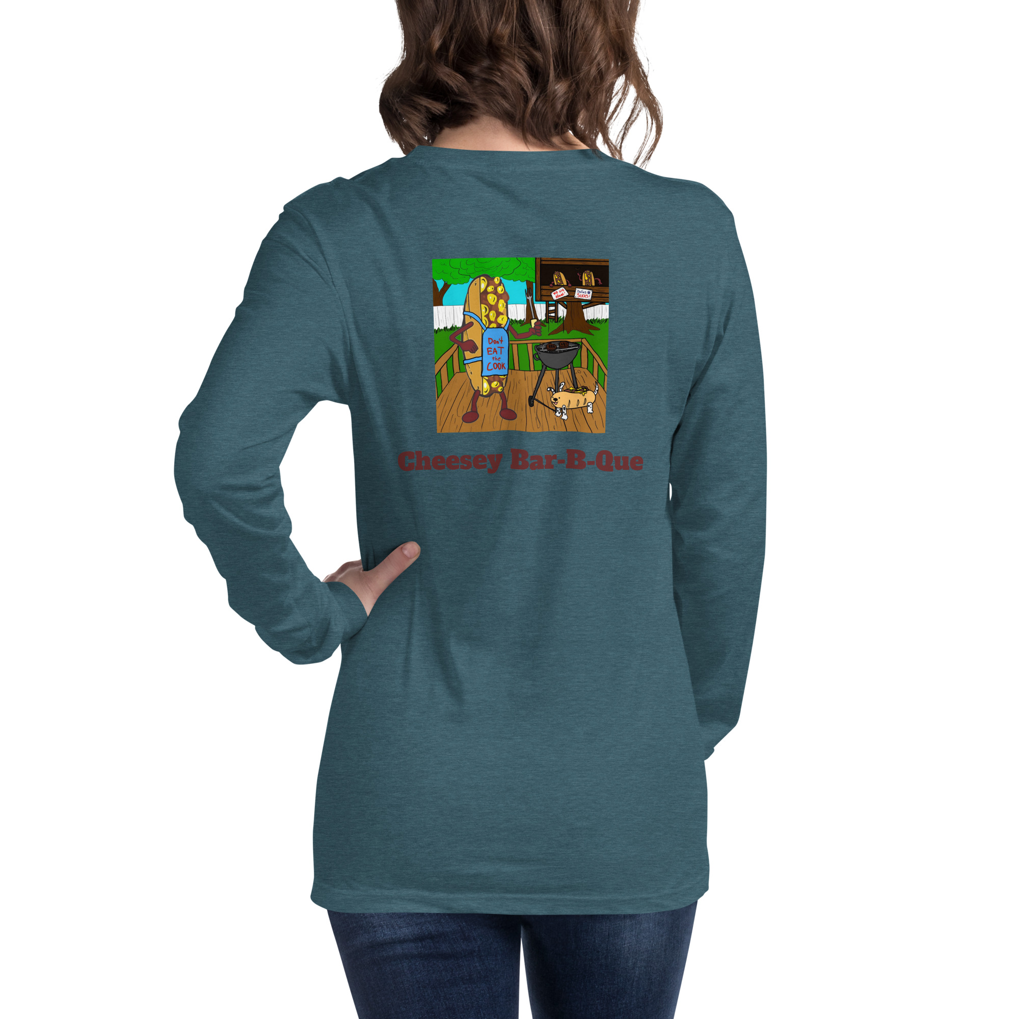 Long Sleeve Shirt - Cheesesteak Life - Amigo Dan - Cheesey Bar-B-Que - Image 12