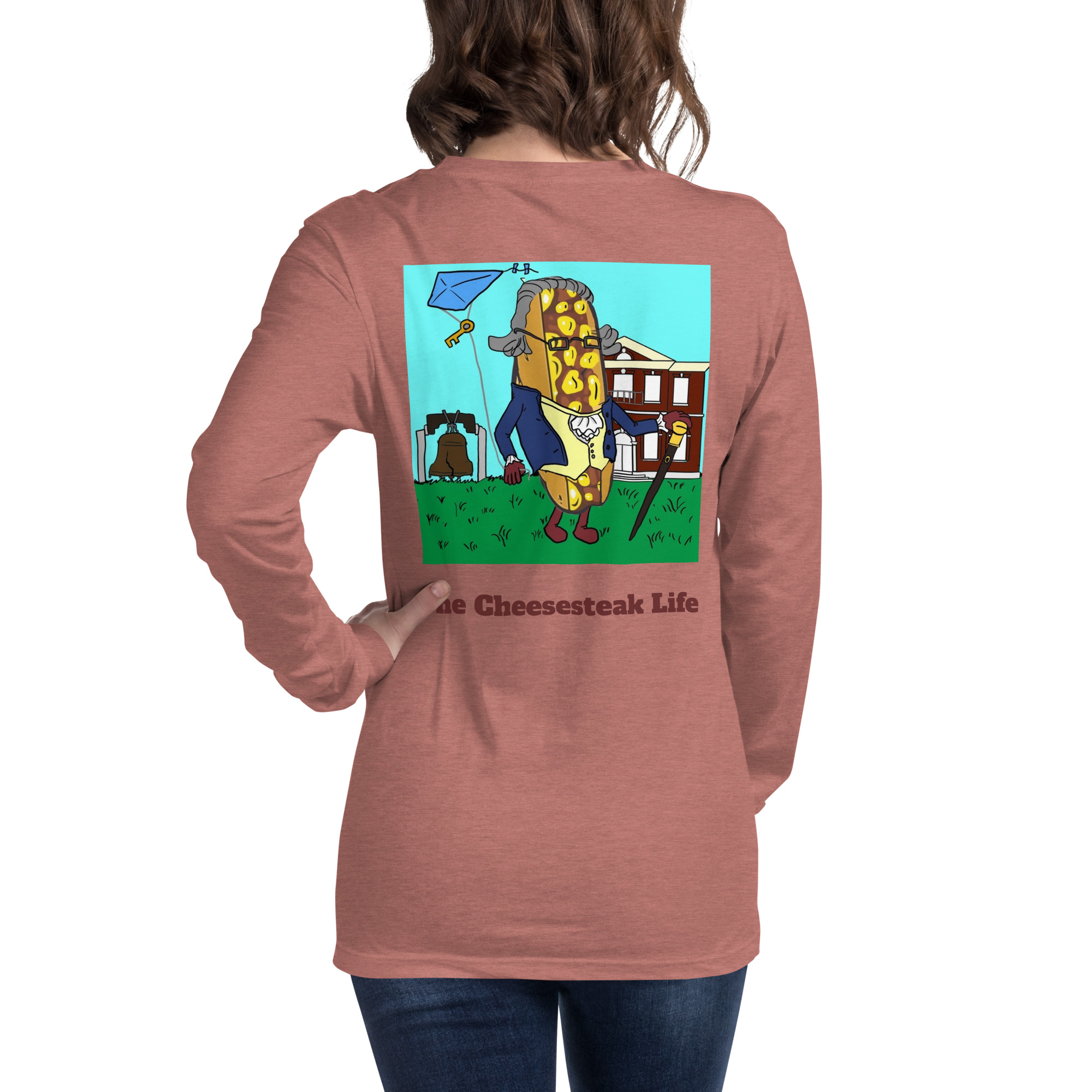 Bella Long Sleeve Tee - Cheesesteak Life - Amigo Dan - Cheesey History - Image 30