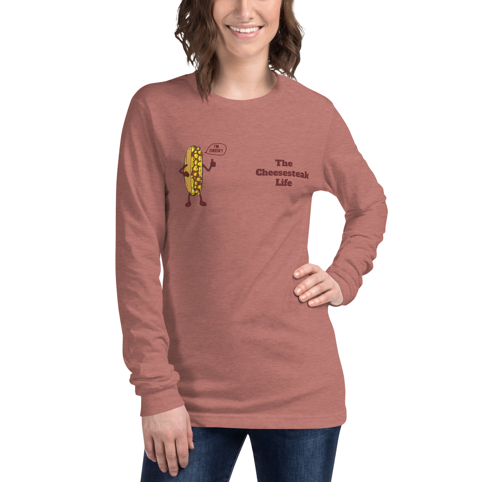 Bella Long Sleeve Tee - Cheesesteak Life - Amigo Dan - Cheesey History - Image 29
