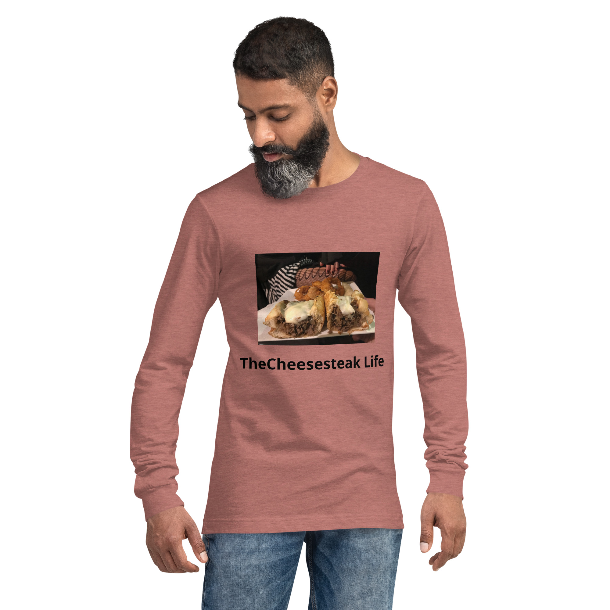 Long Sleeve Tee - Cheesesteak Life - Fishnet Stockings - Image 4
