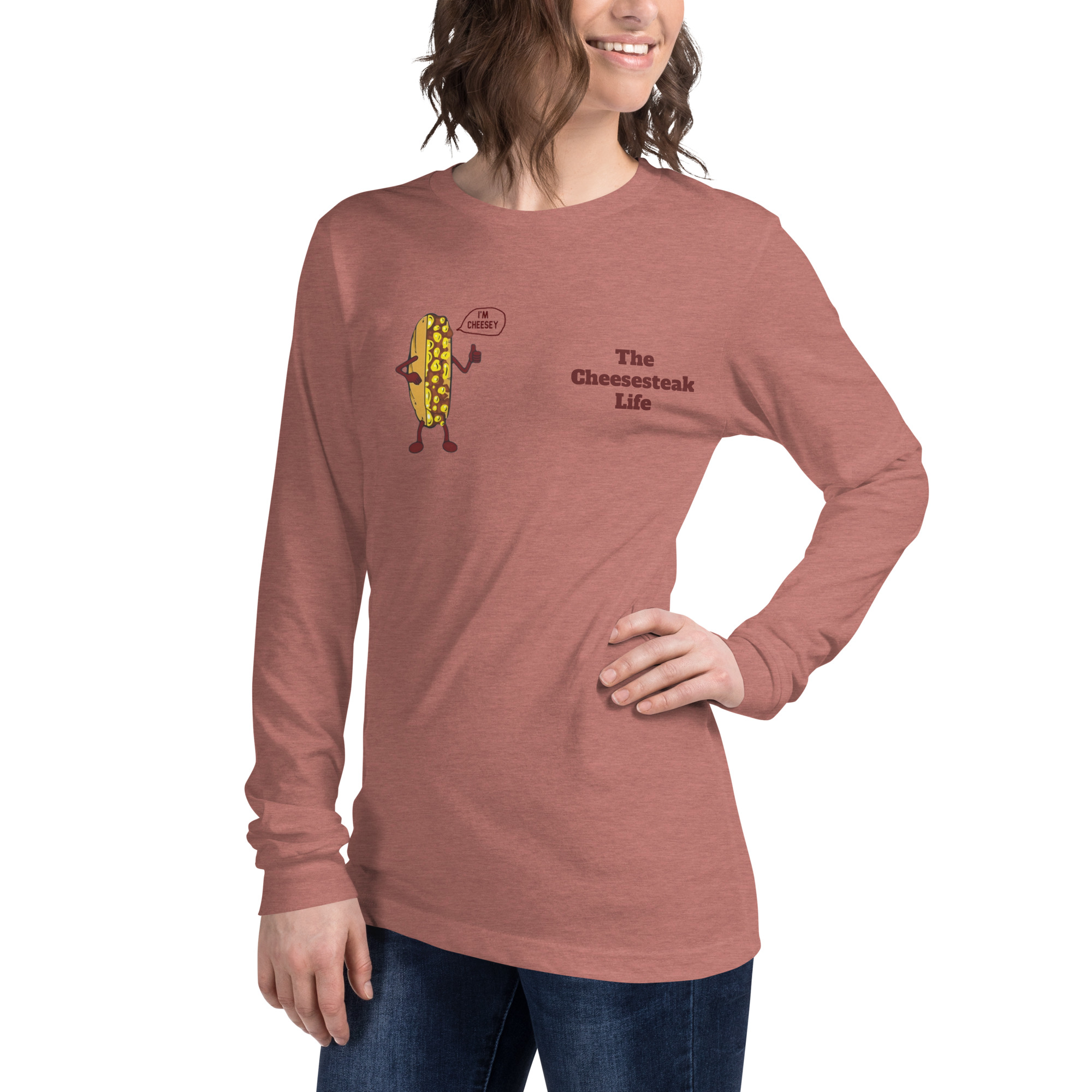 Bella Long Sleeve Tee - Cheesesteak Life - Amigo Dan - Cheesey History - Image 31