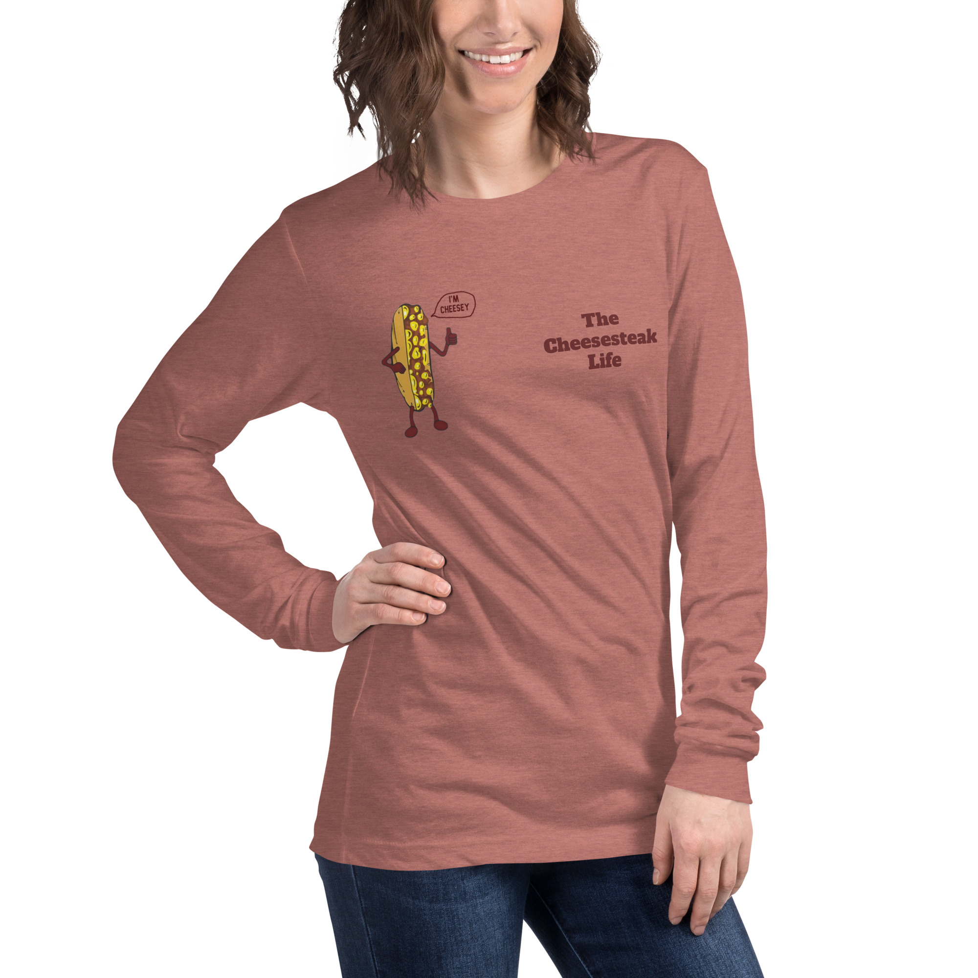Bella Long Sleeve Tee - Cheesesteak Life - Amigo Dan - Cheesey History - Image 32