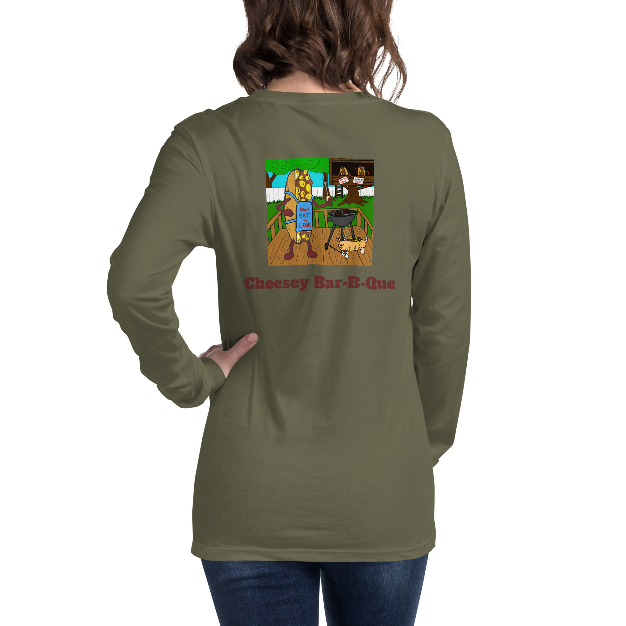 Long Sleeve Shirt - Cheesesteak Life - Amigo Dan - Cheesey Bar-B-Que - Image 14