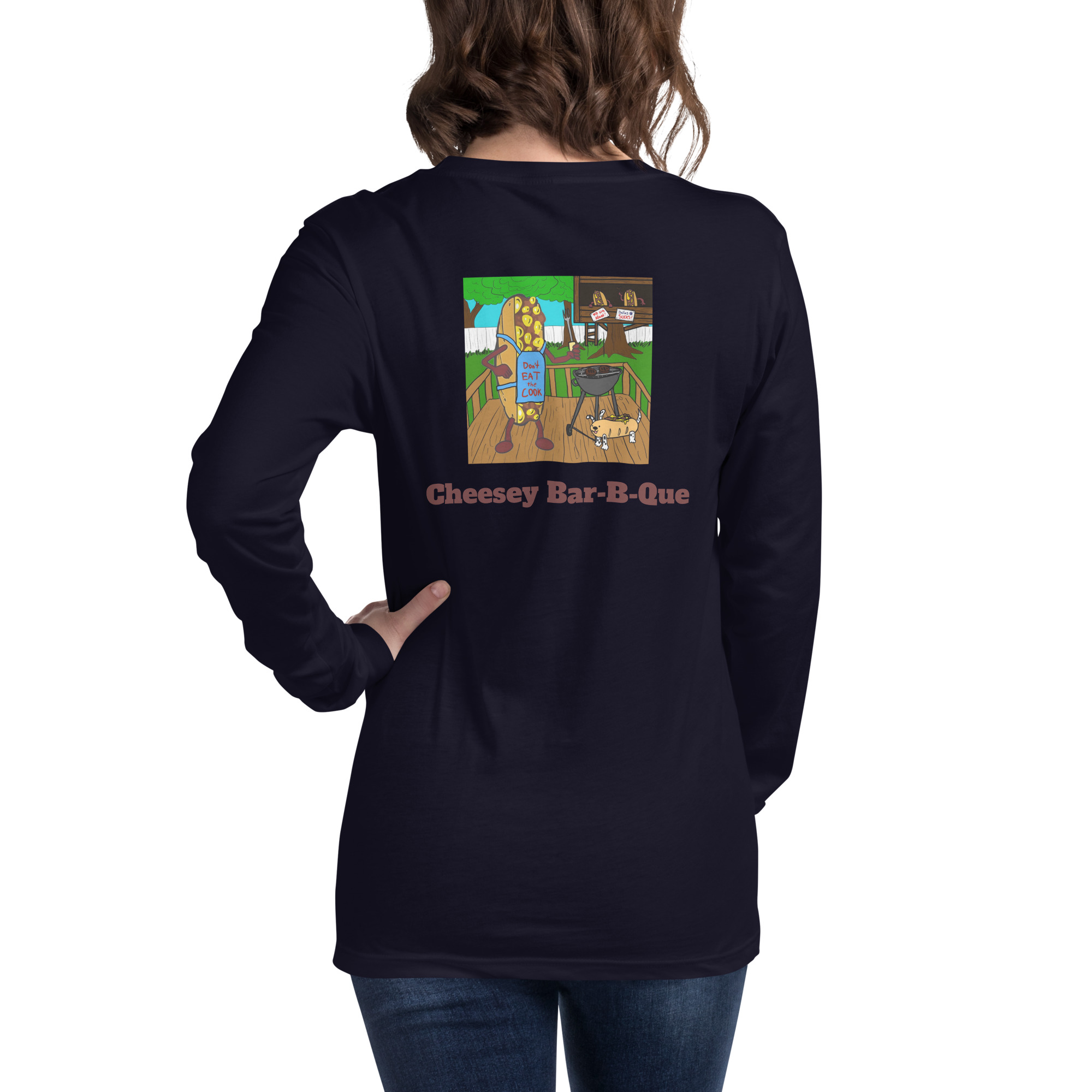 Long Sleeve Shirt - Cheesesteak Life - Amigo Dan - Cheesey Bar-B-Que - Image 4