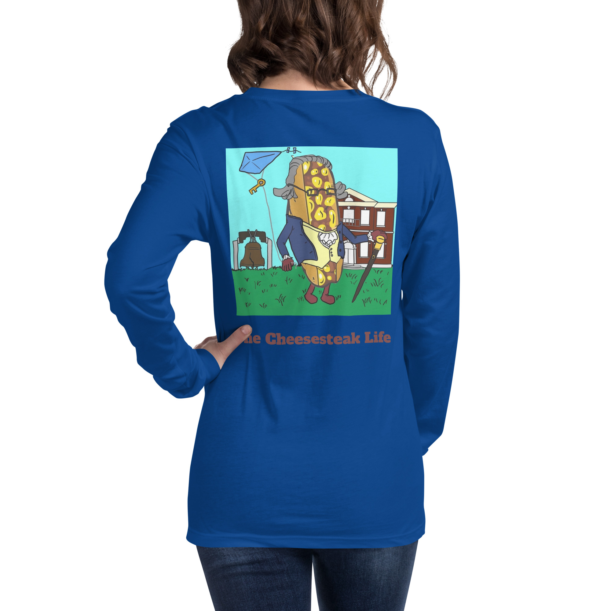 Bella Long Sleeve Tee - Cheesesteak Life - Amigo Dan - Cheesey History - Image 18