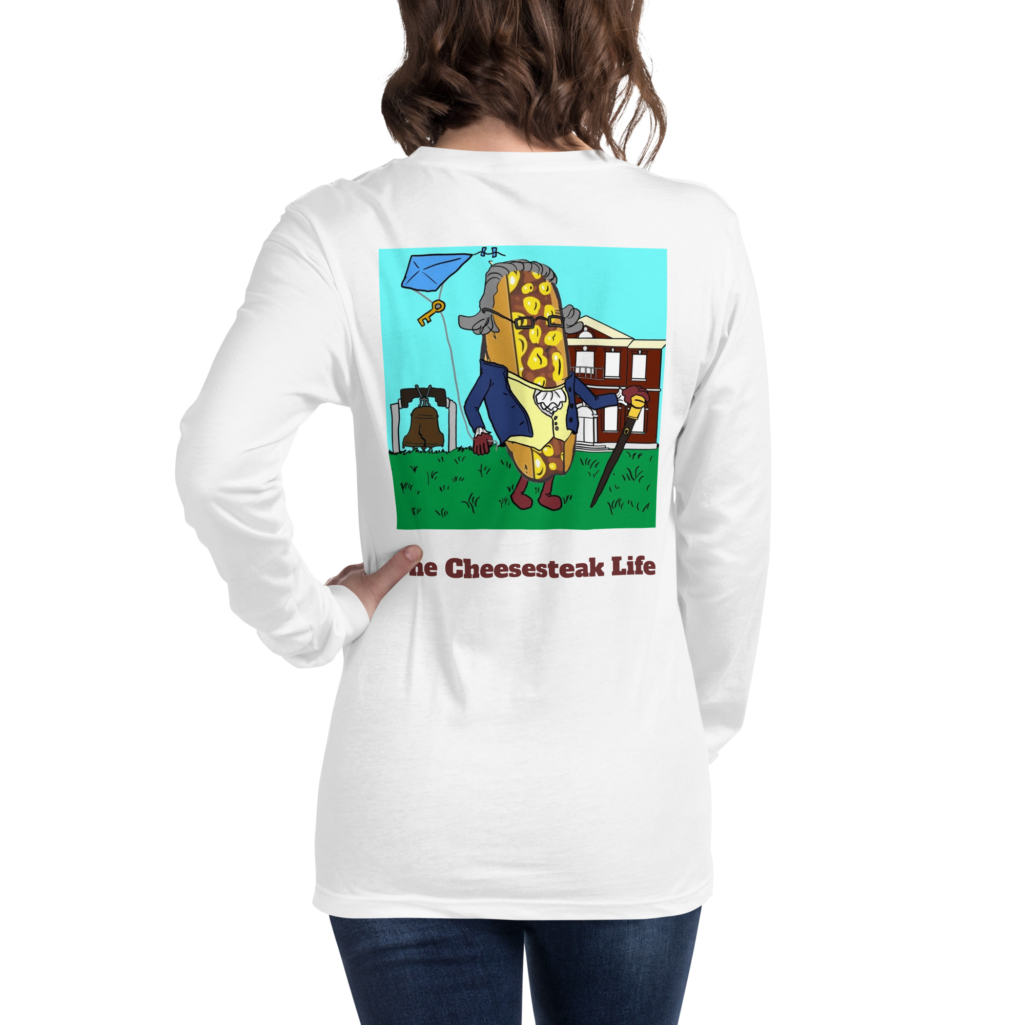Bella Long Sleeve Tee - Cheesesteak Life - Amigo Dan - Cheesey History - Image 38