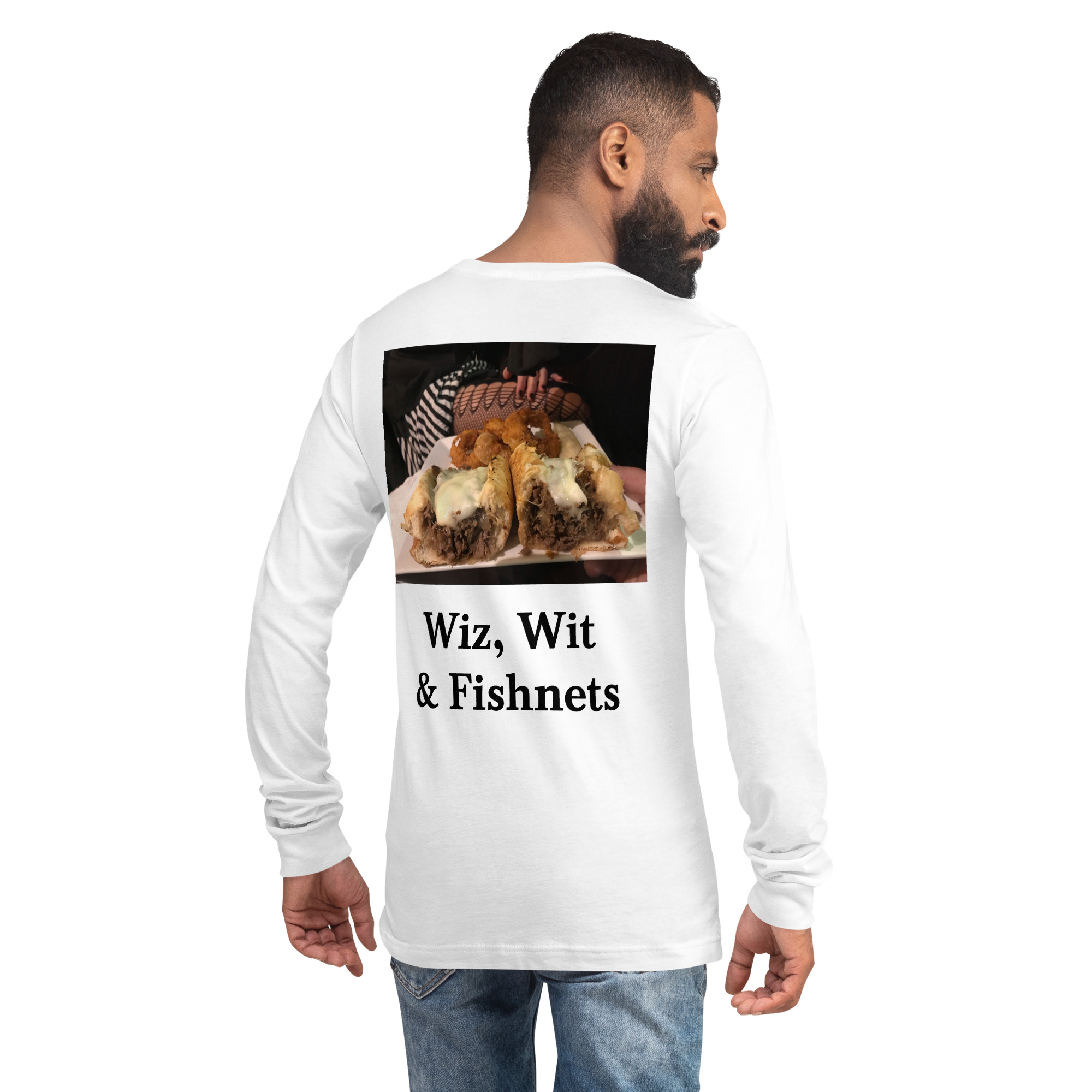 Long Sleeve Tee - Cheesesteak Life - Amigo Dan - Cheesey Fishnet Stockings - Image 20