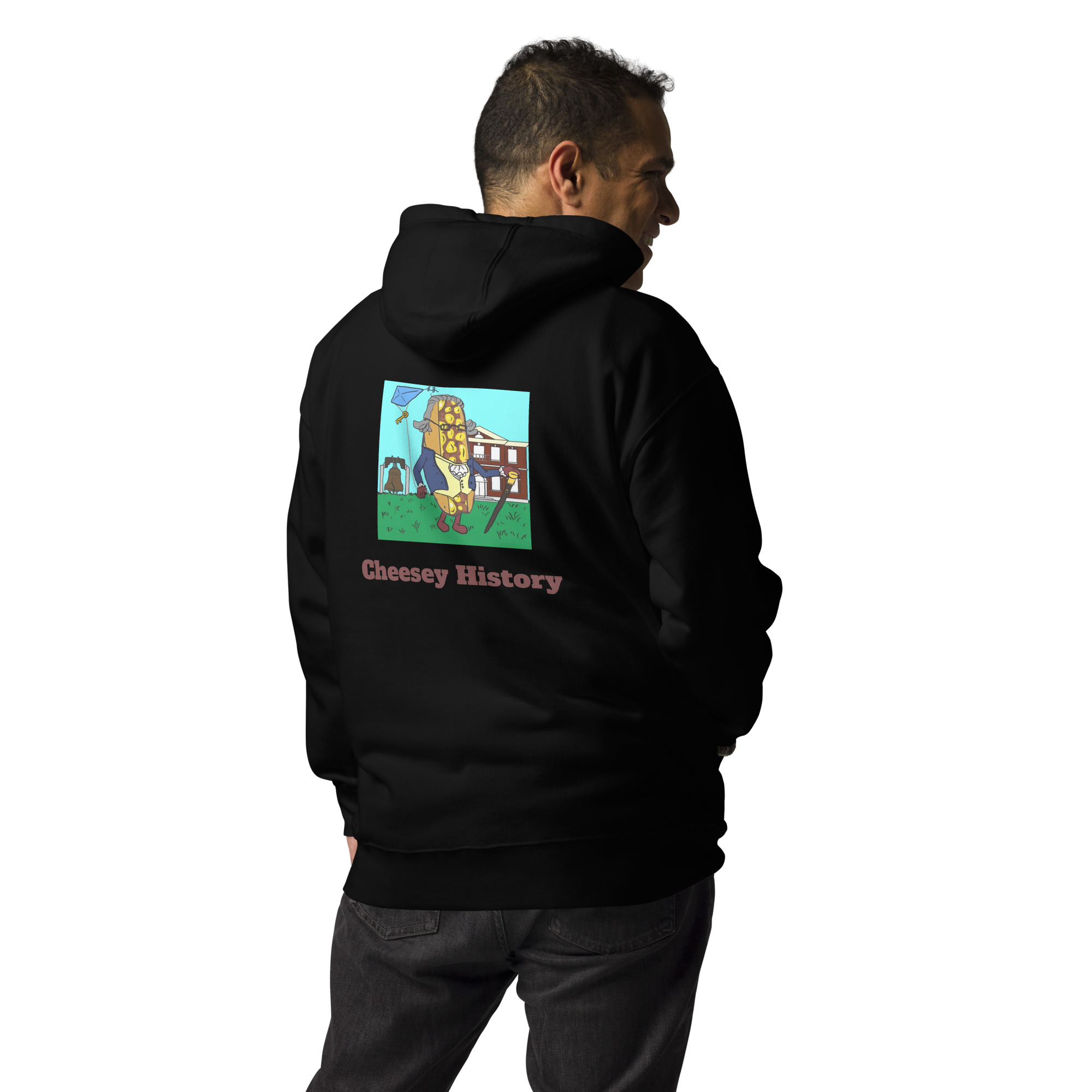 Hoodie - Cheesesteak Life - Cheesey History on Back - Amigo Dan Collection - Image 2